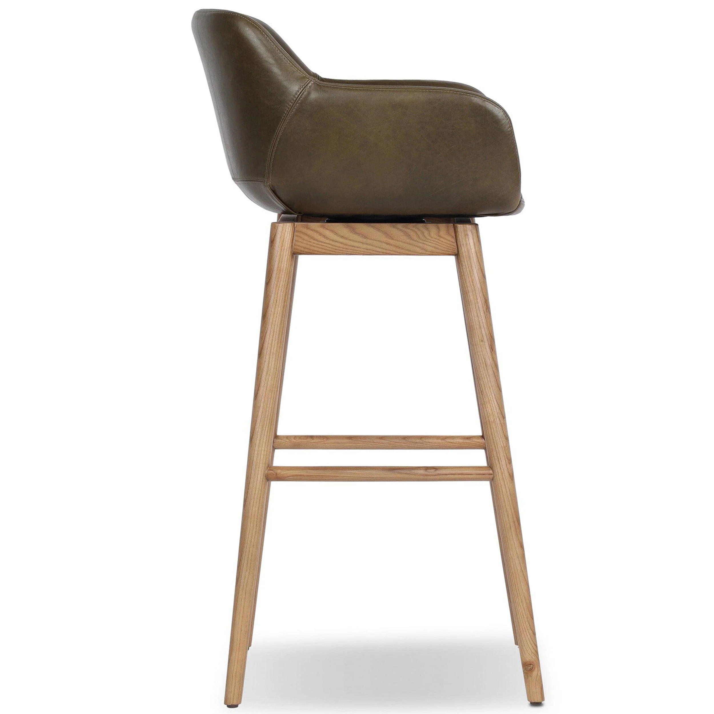 Hannah Swivel Bar + Counter Stool, Dulane Moss by Four Hands - Image 3