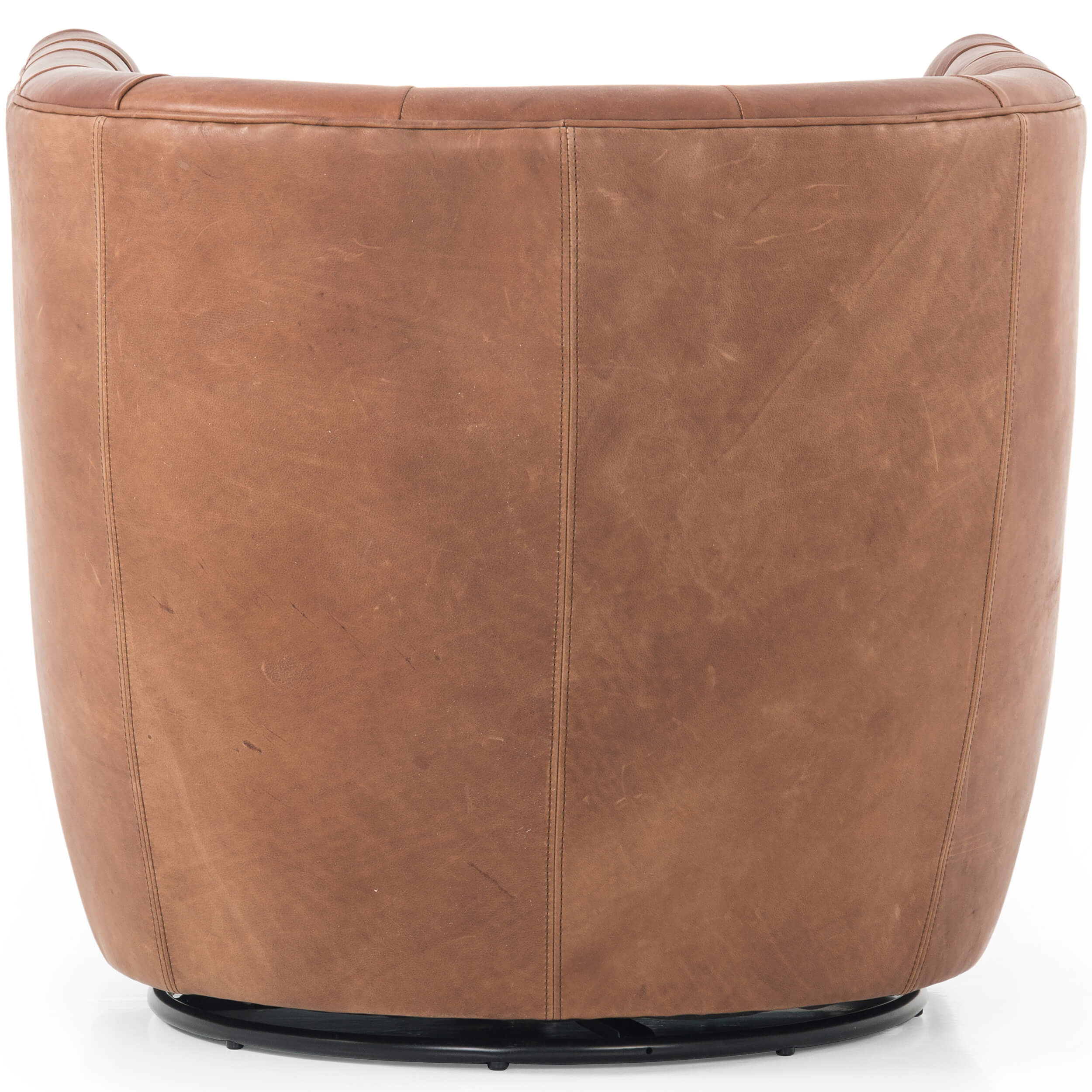 Hanover Leather Swivel Chair, Heirloom Sienna by Four Hands - Image 4