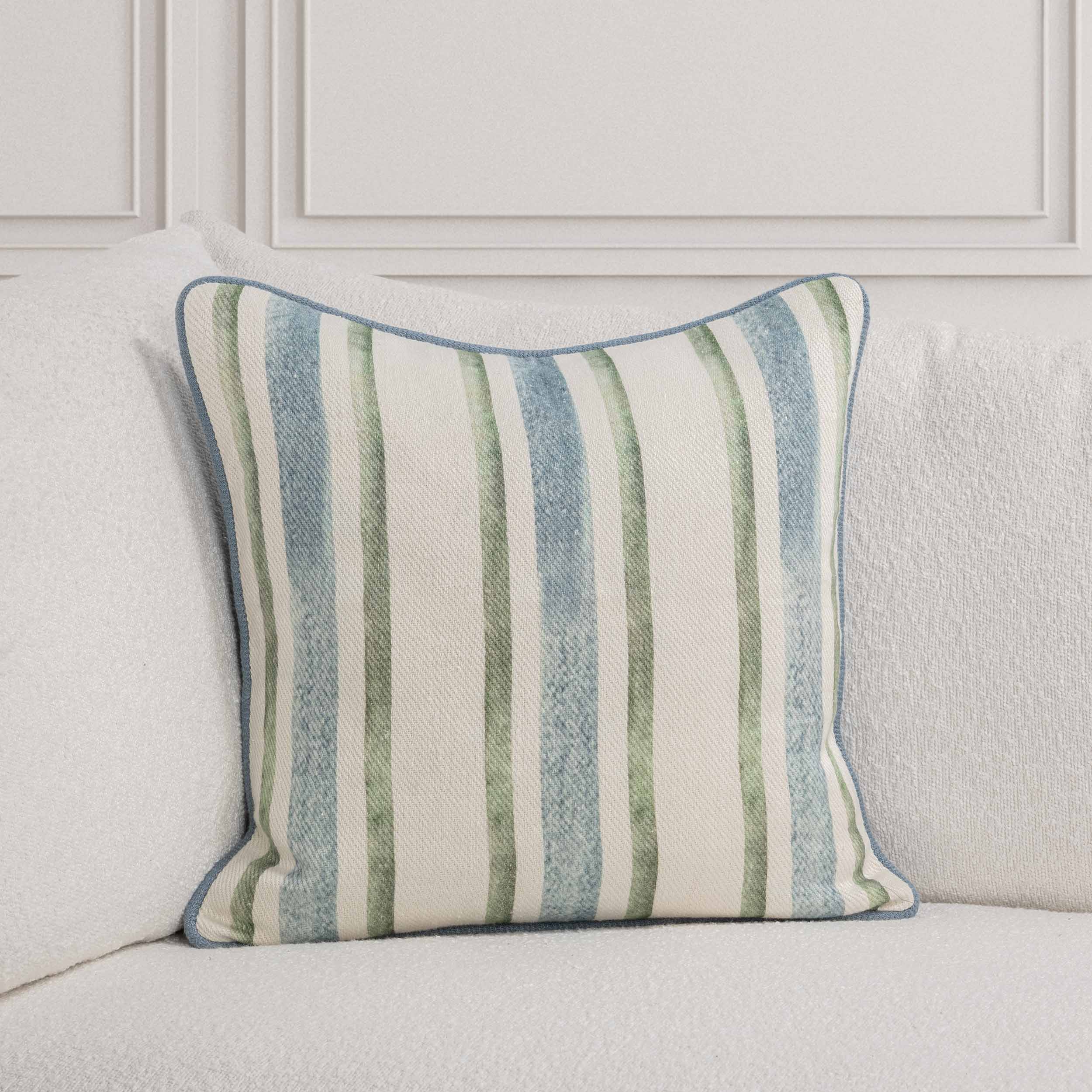 Harbor Stripe Pillow, Ivory Multi - Image 5