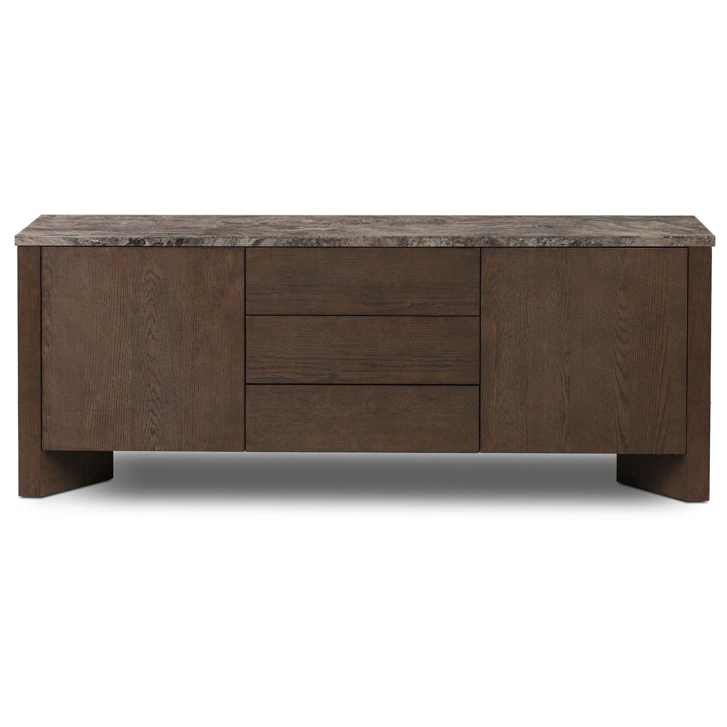 Lawson Media Console, Brown Oak Veneer by Four Hands - Image 2