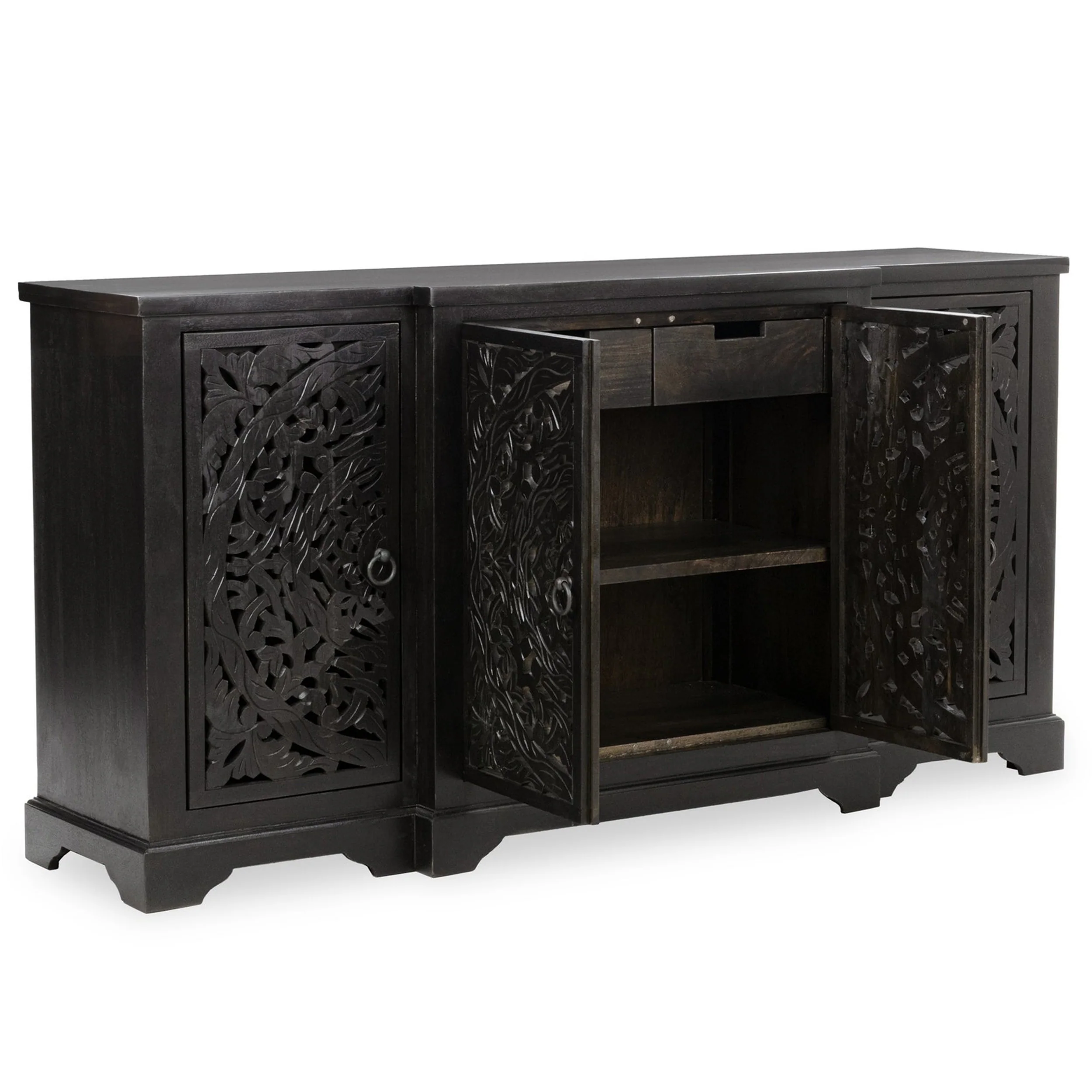 Harmony 4 Door Cabinet, Harvest Walnut - Image 5