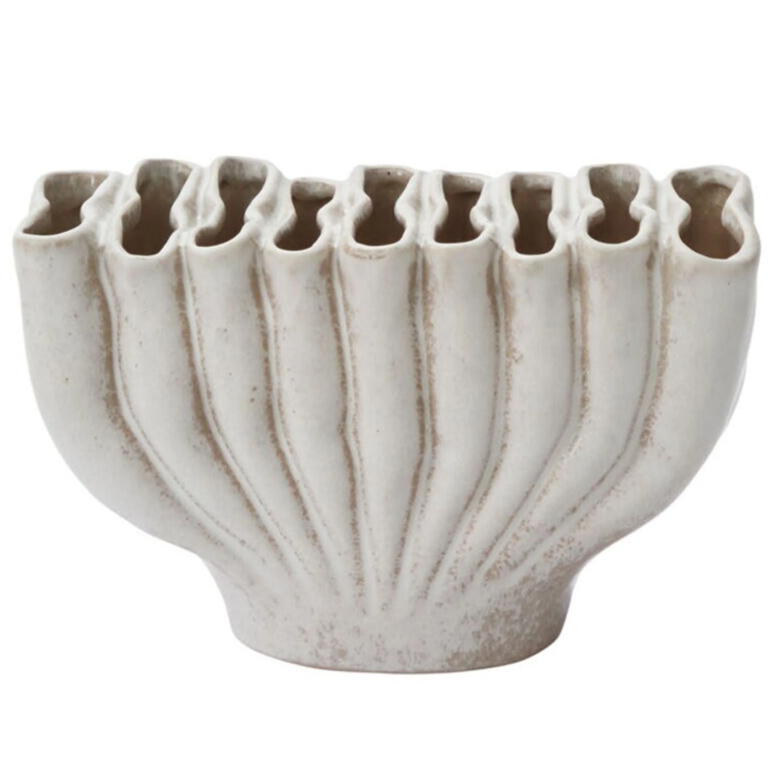 Harpar Ceramic Vase, White