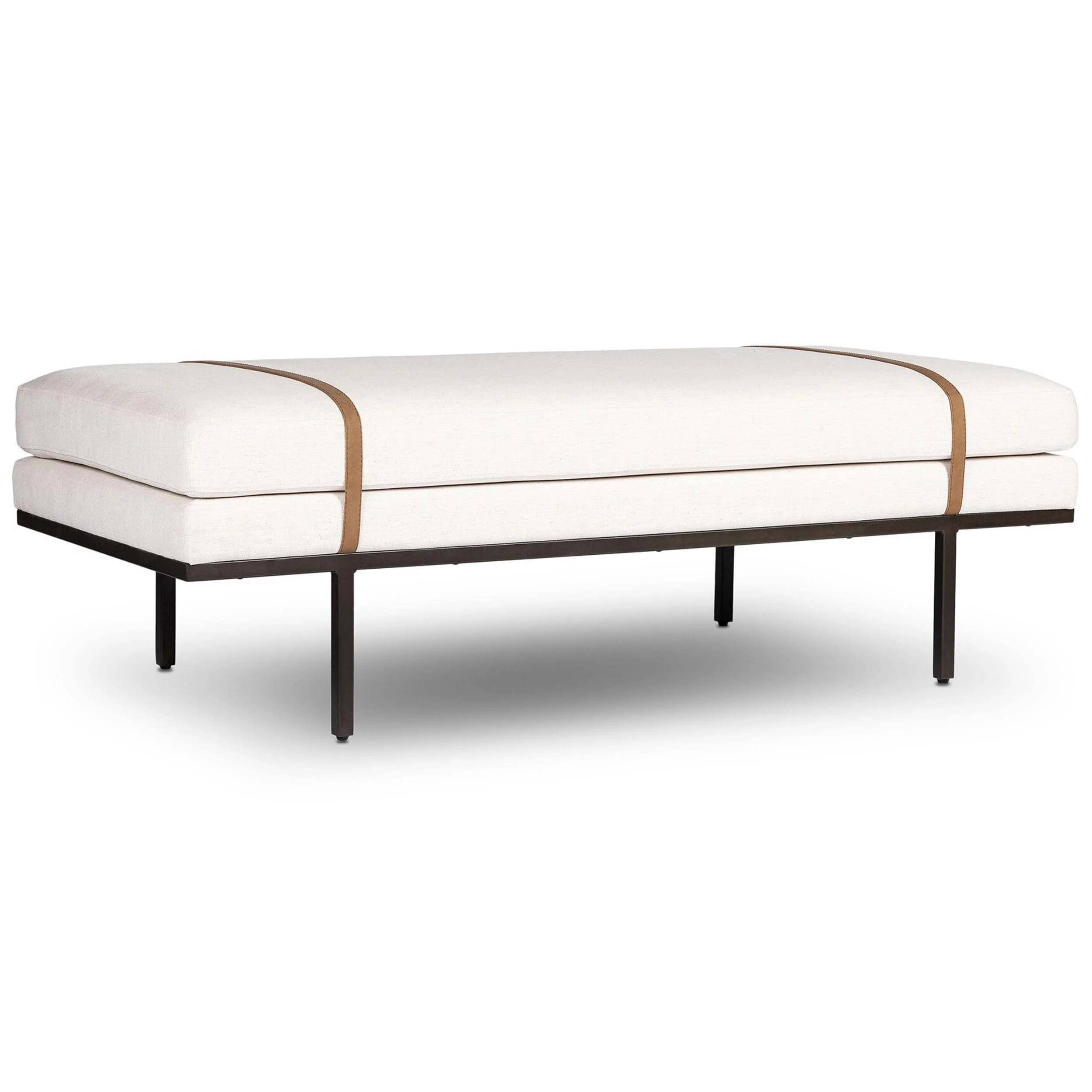 Harris Accent Bench, Nomad Snow by Four Hands