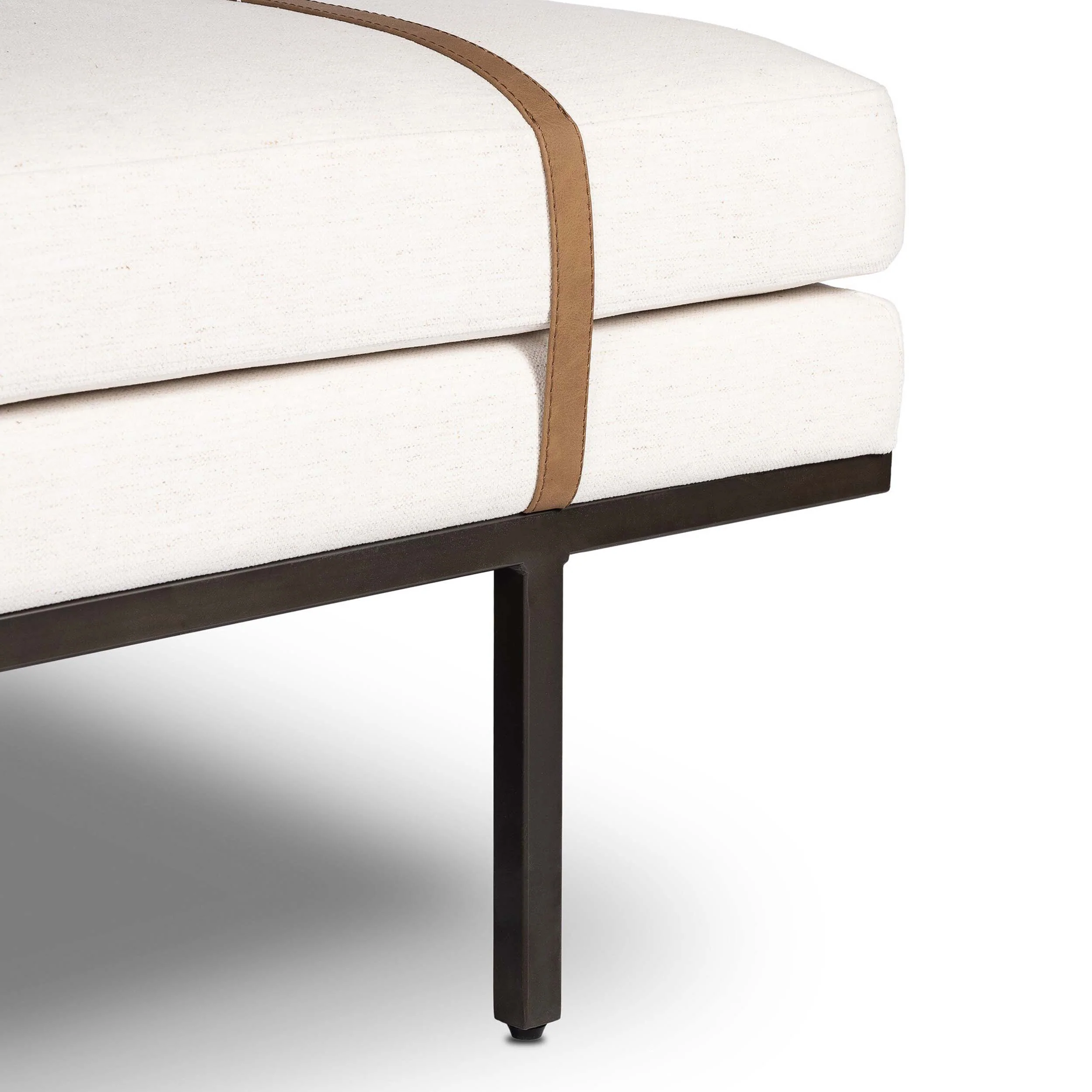 Harris Accent Bench, Nomad Snow by Four Hands - Image 6