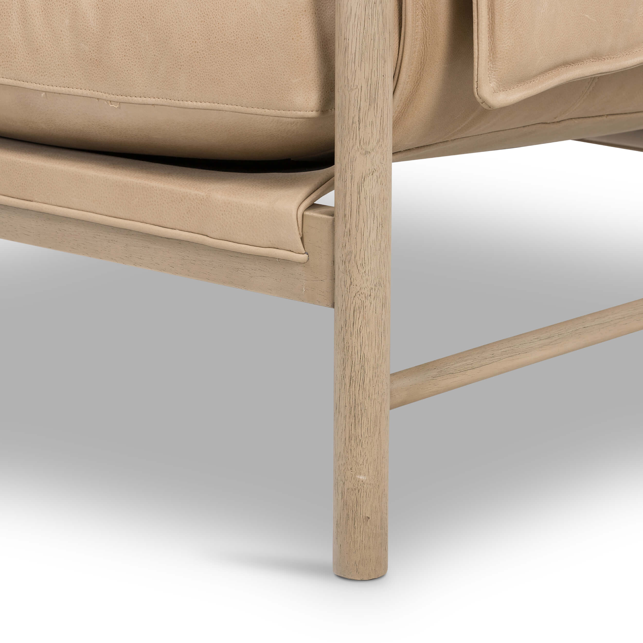 Harrison Leather Chair, Palermo Nude by Four Hands - Image 5