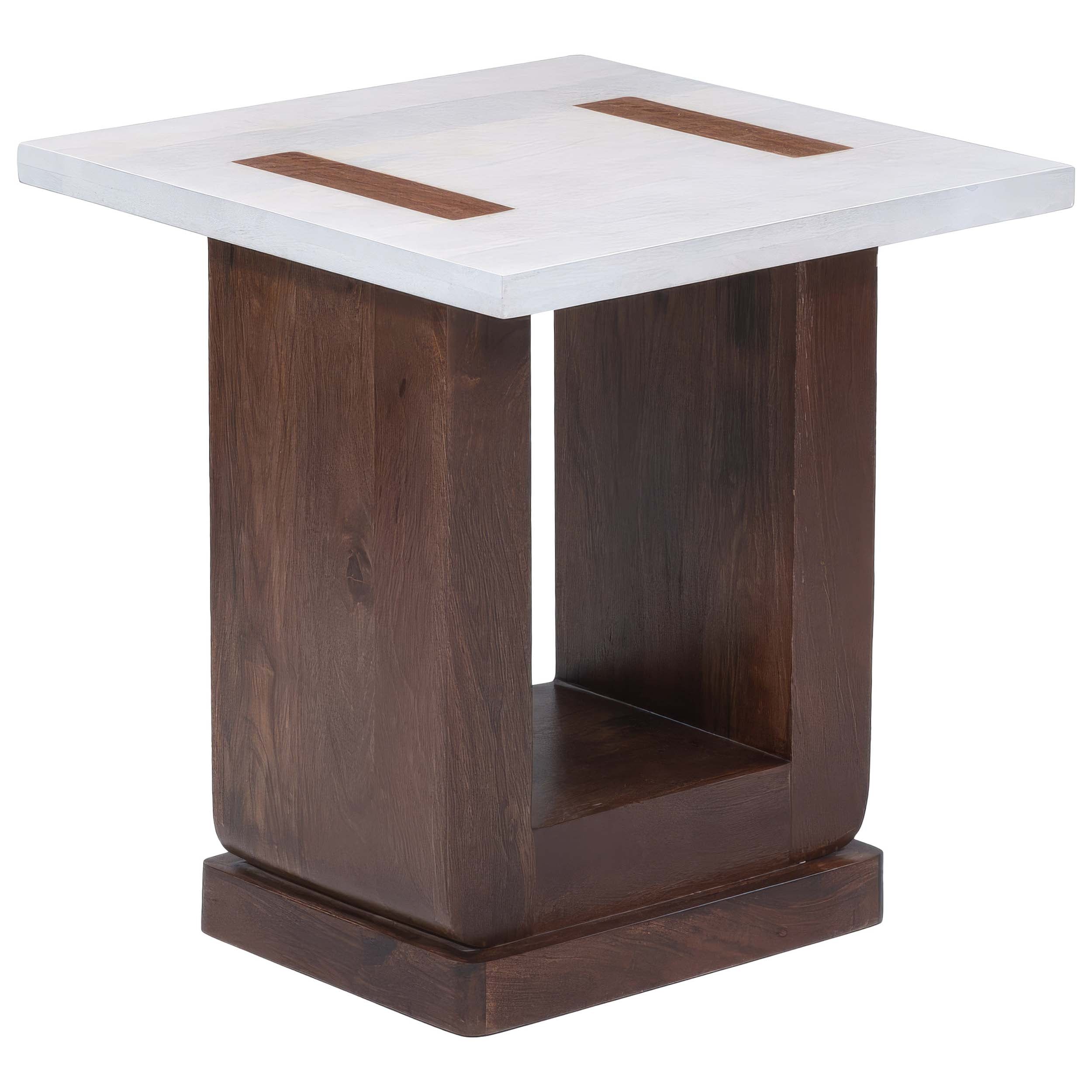 Hassan Side Table, White