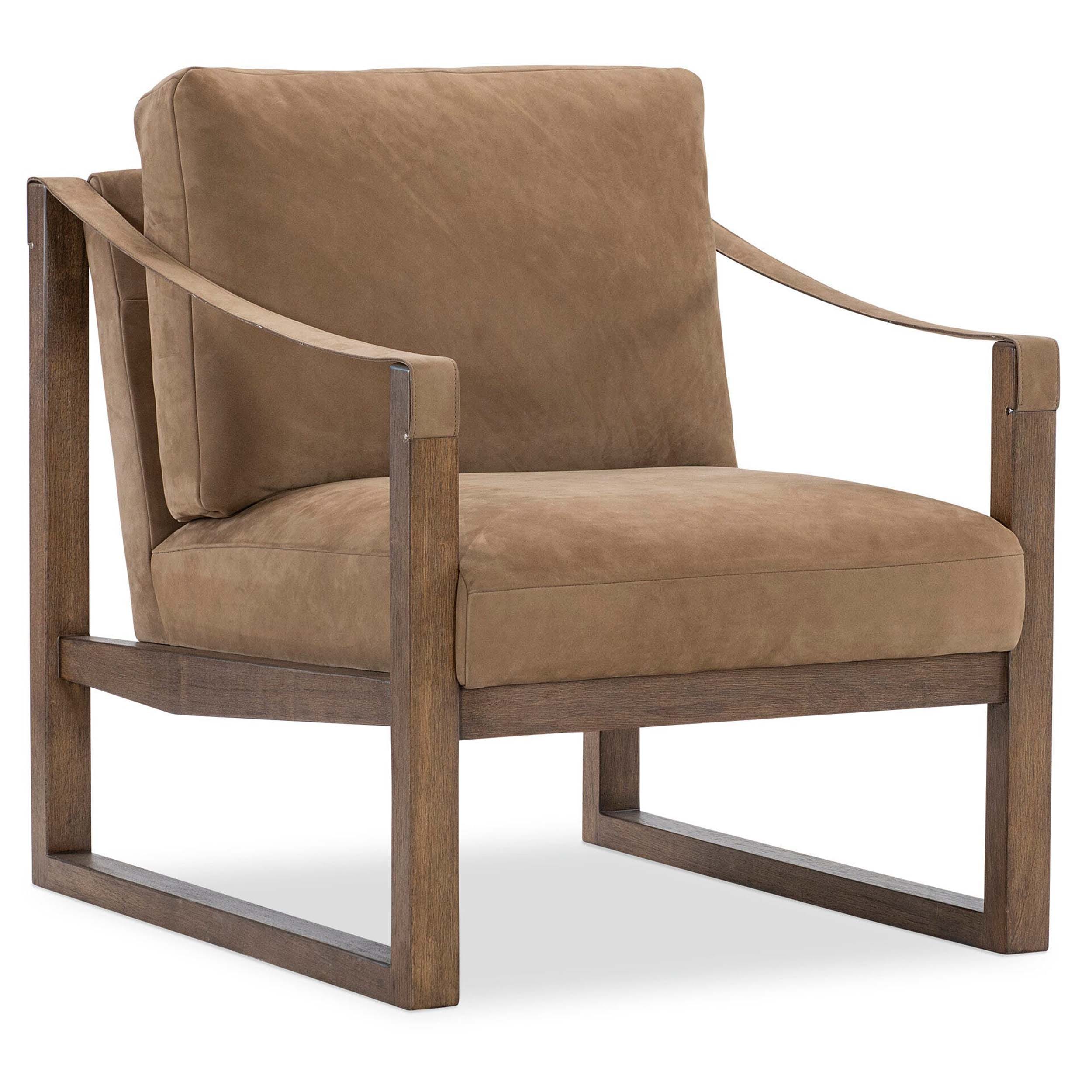 Havana High Leather Accent Chair, Falcon Olive