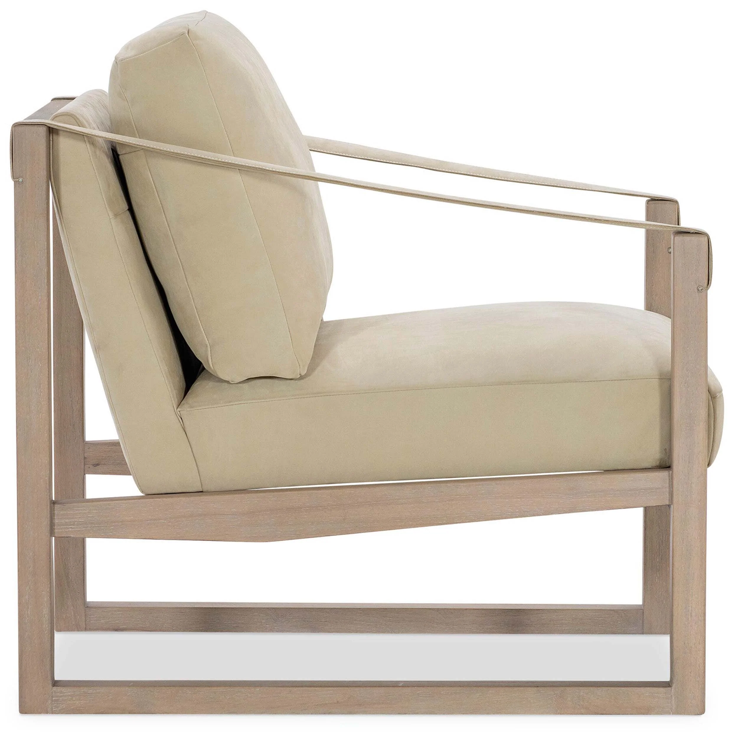 Havana High Leather Accent Chair, Falcon Snow - Image 3