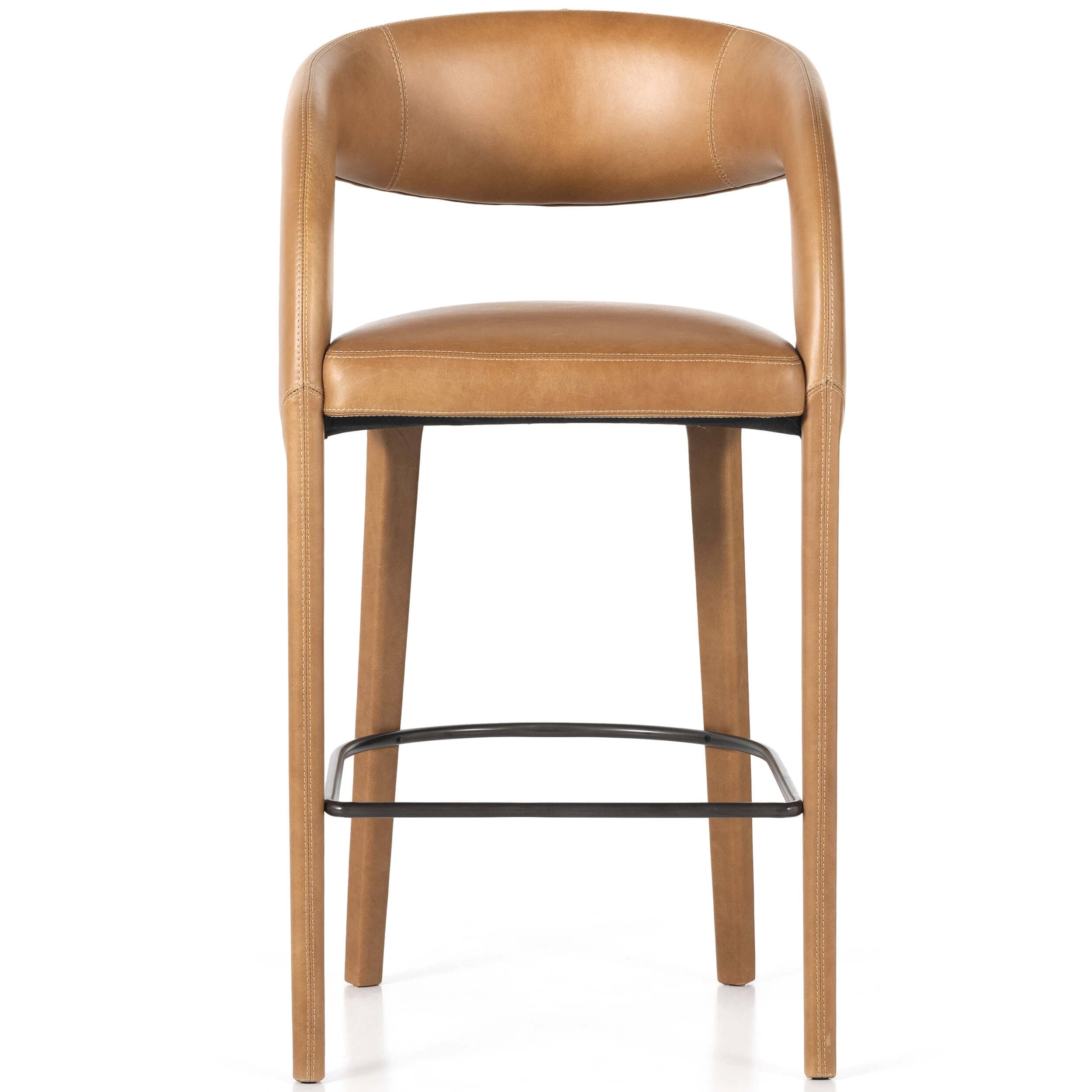 Hawkins Leather Bar & Counter Stool, Sonoma Butterscotch by Four Hands - Image 2