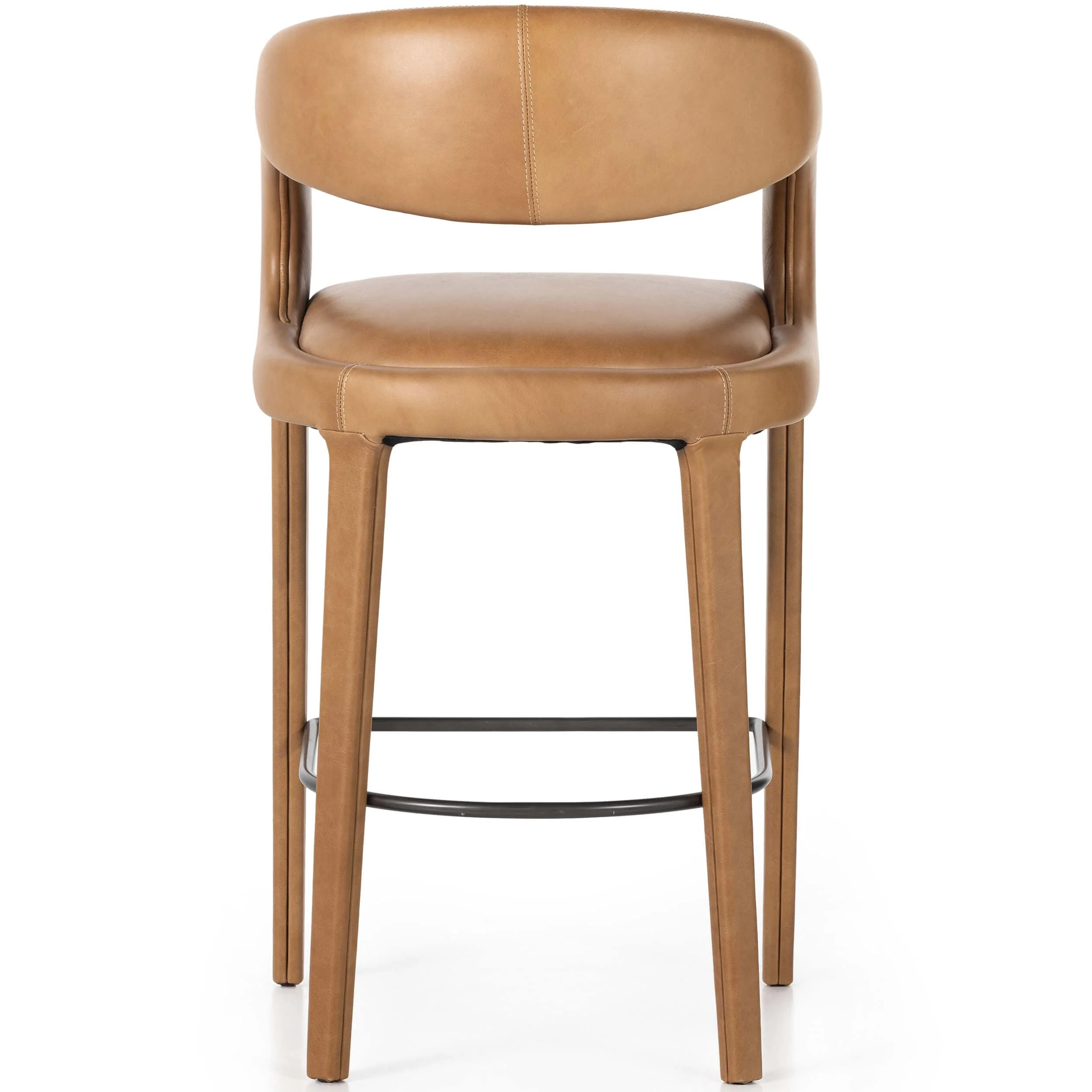 Hawkins Leather Bar & Counter Stool, Sonoma Butterscotch by Four Hands - Image 4