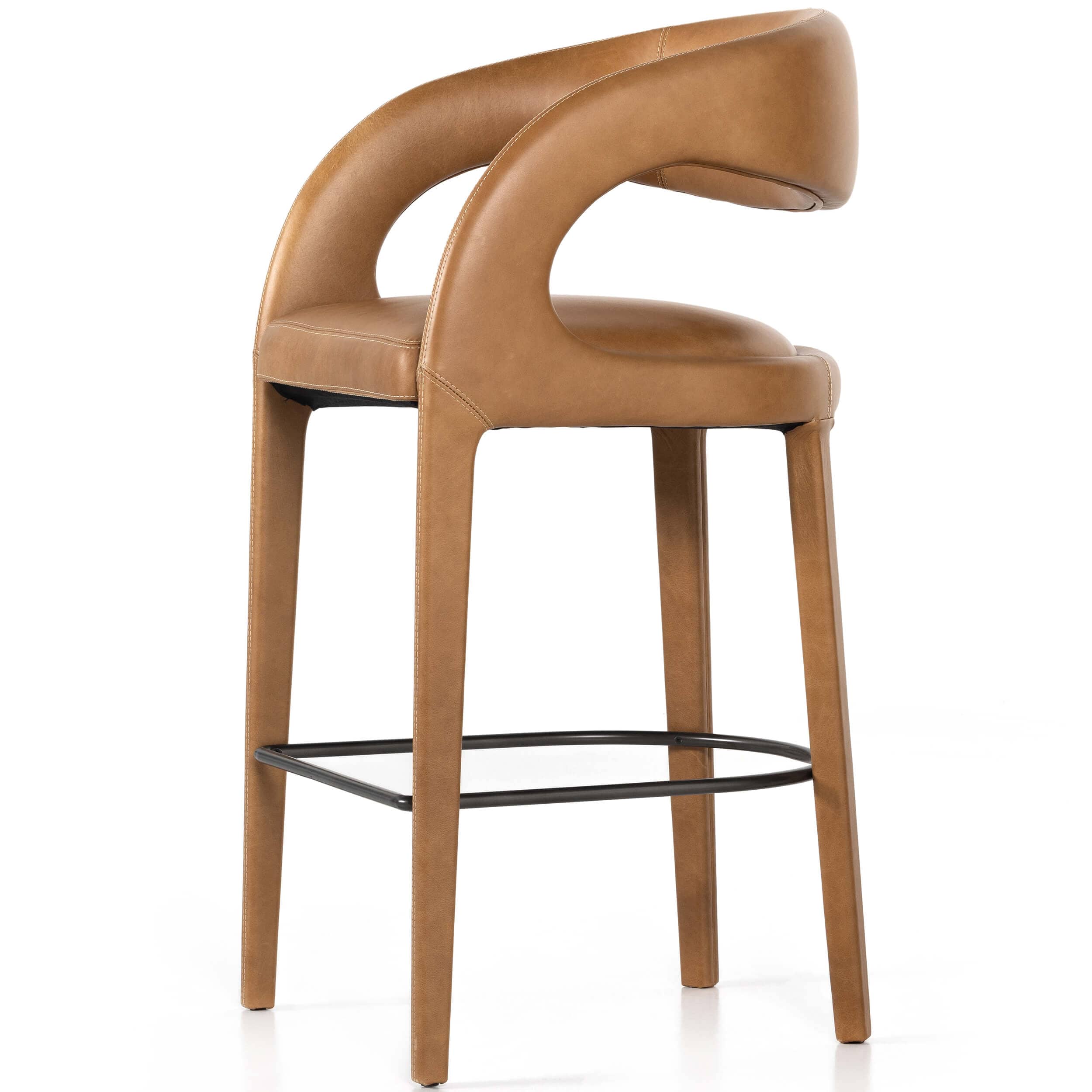 Hawkins Leather Bar & Counter Stool, Sonoma Butterscotch by Four Hands - Image 5