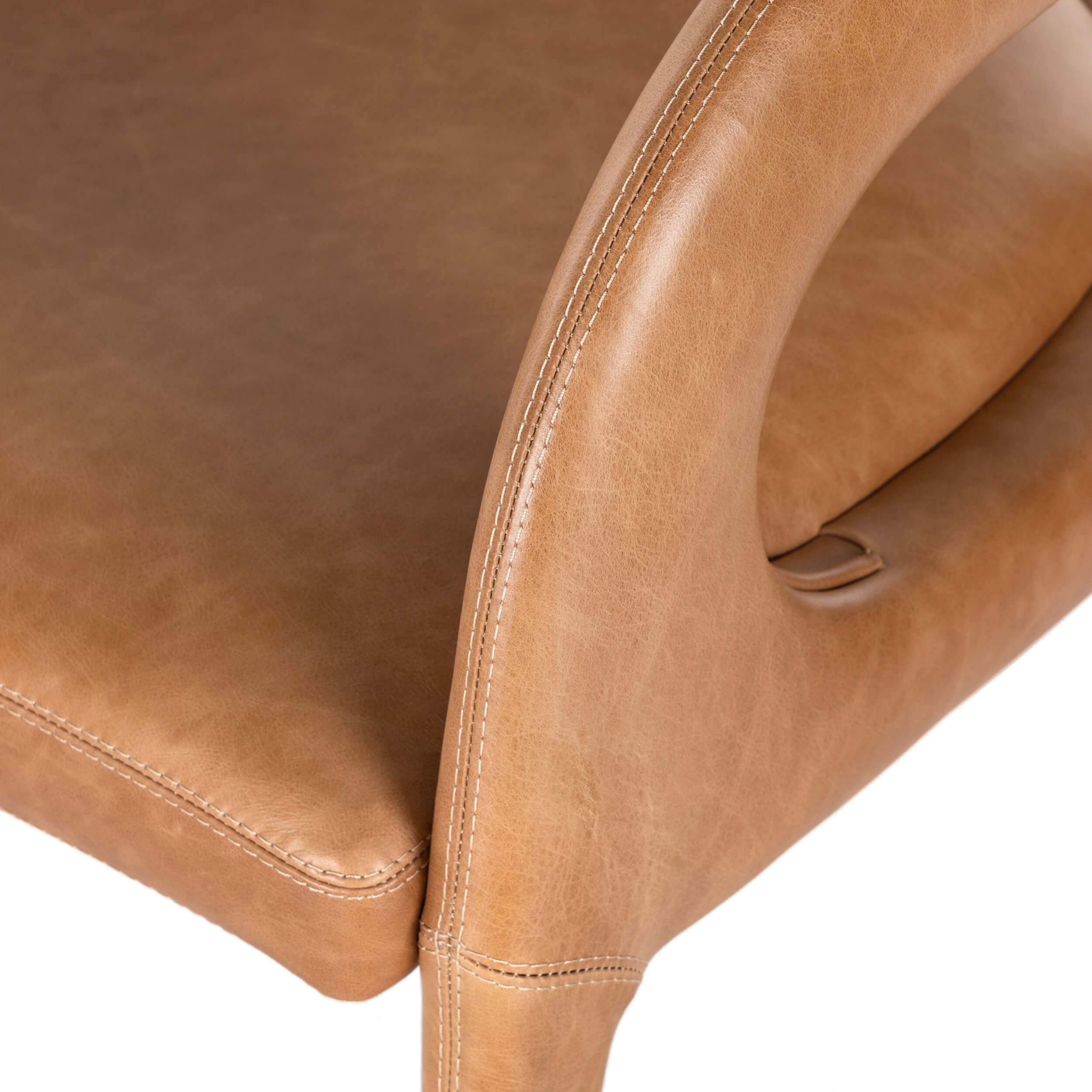 Hawkins Leather Chair, Sonoma Butterscotch, Set of 2 by Four Hands - Image 7
