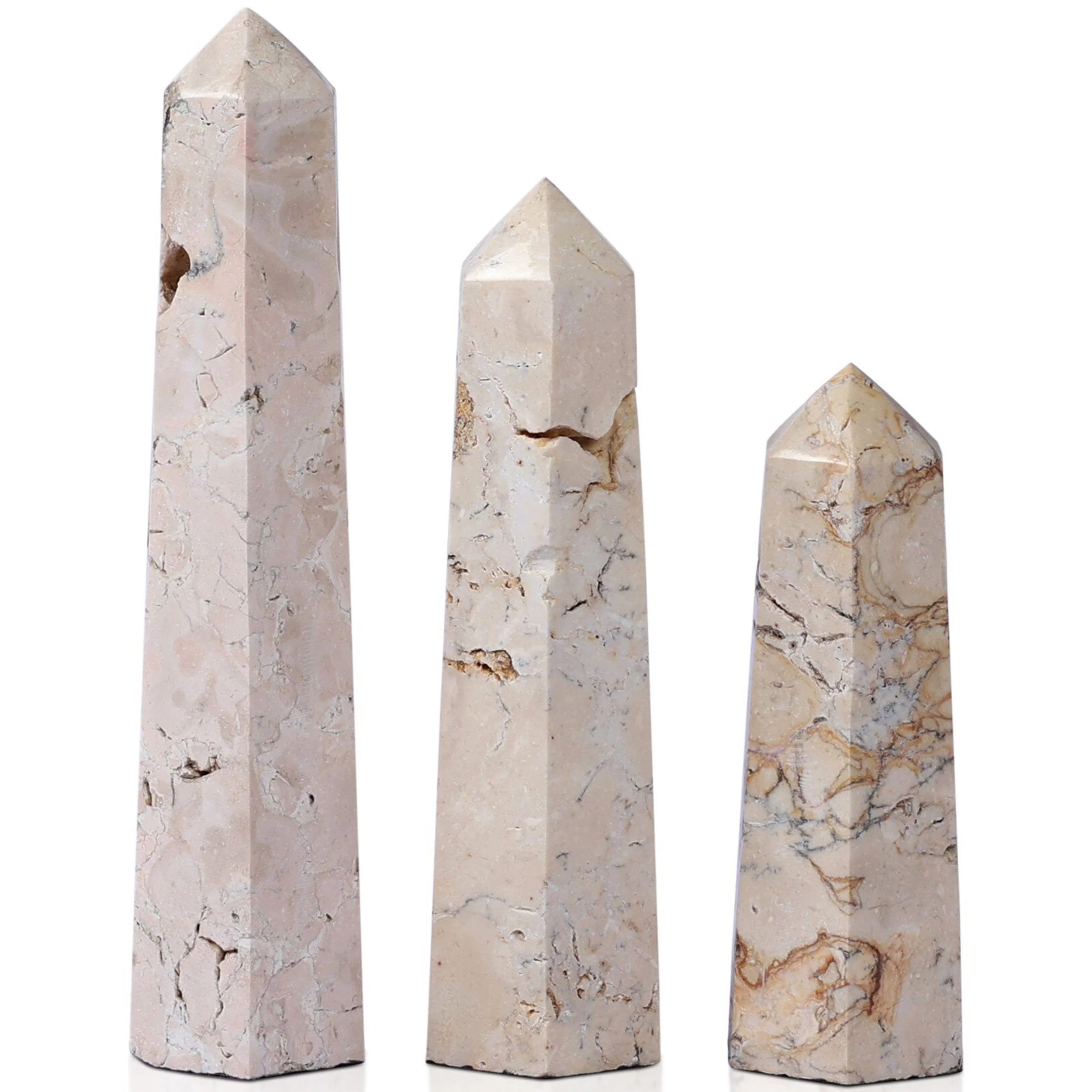 Travertine Obselisk Set, Romano Fosse Travertine - Image 4