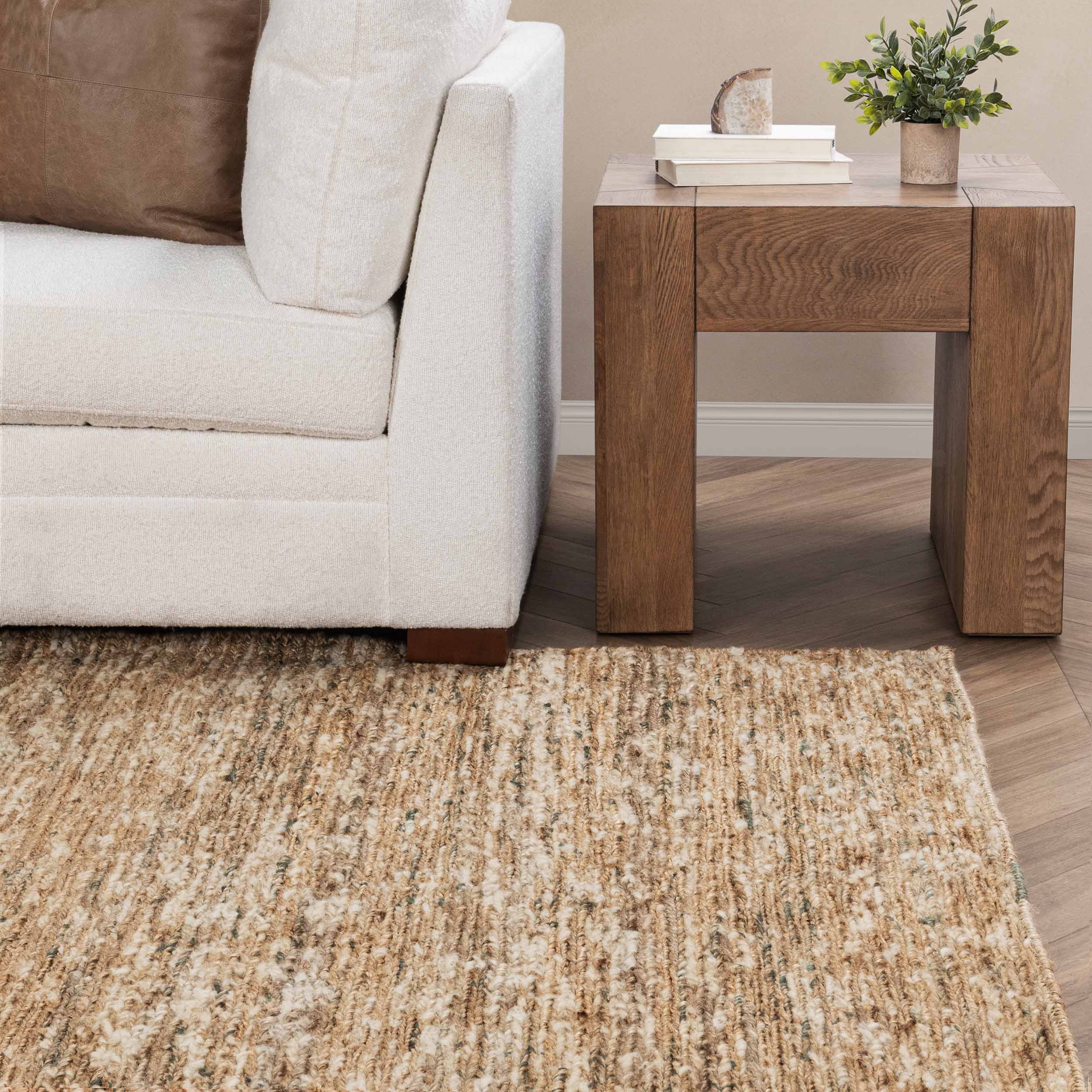 Hayward Soumak Jute Rug, Natural/Green - Image 6