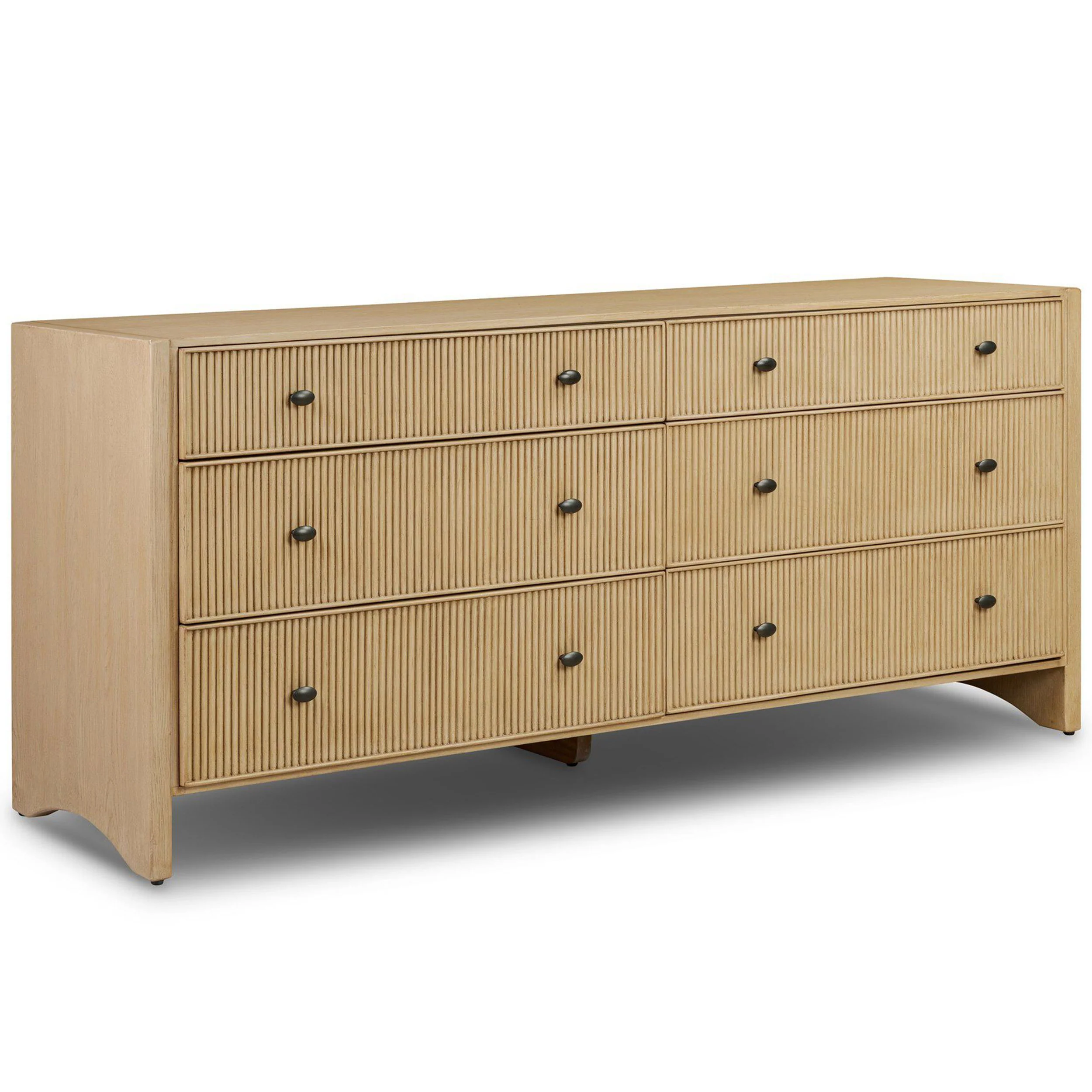 Hazel 6 Drawer Dresser, Light Wash by Four Hands