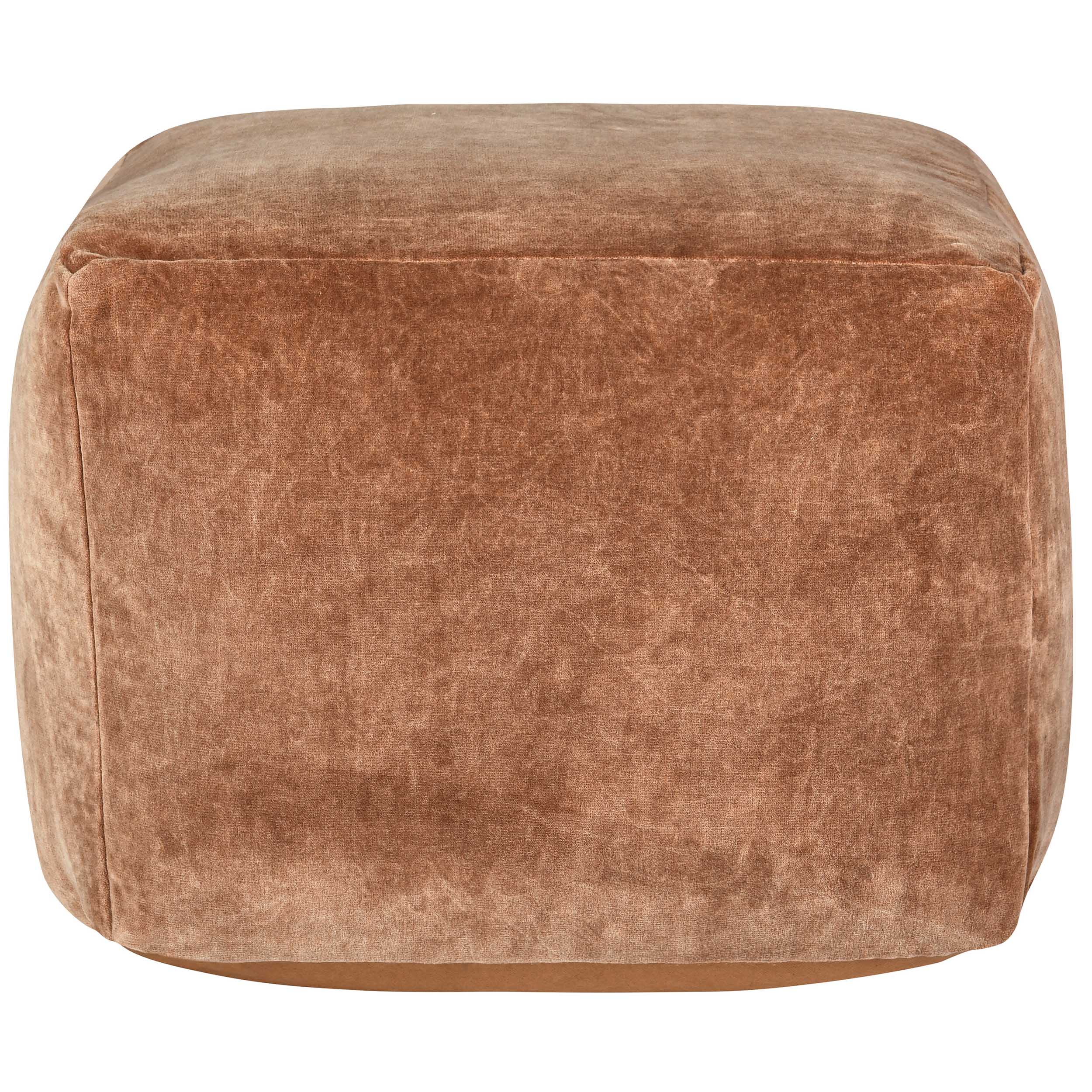 Heirloom Velvet Pouf, Hazel - Image 2
