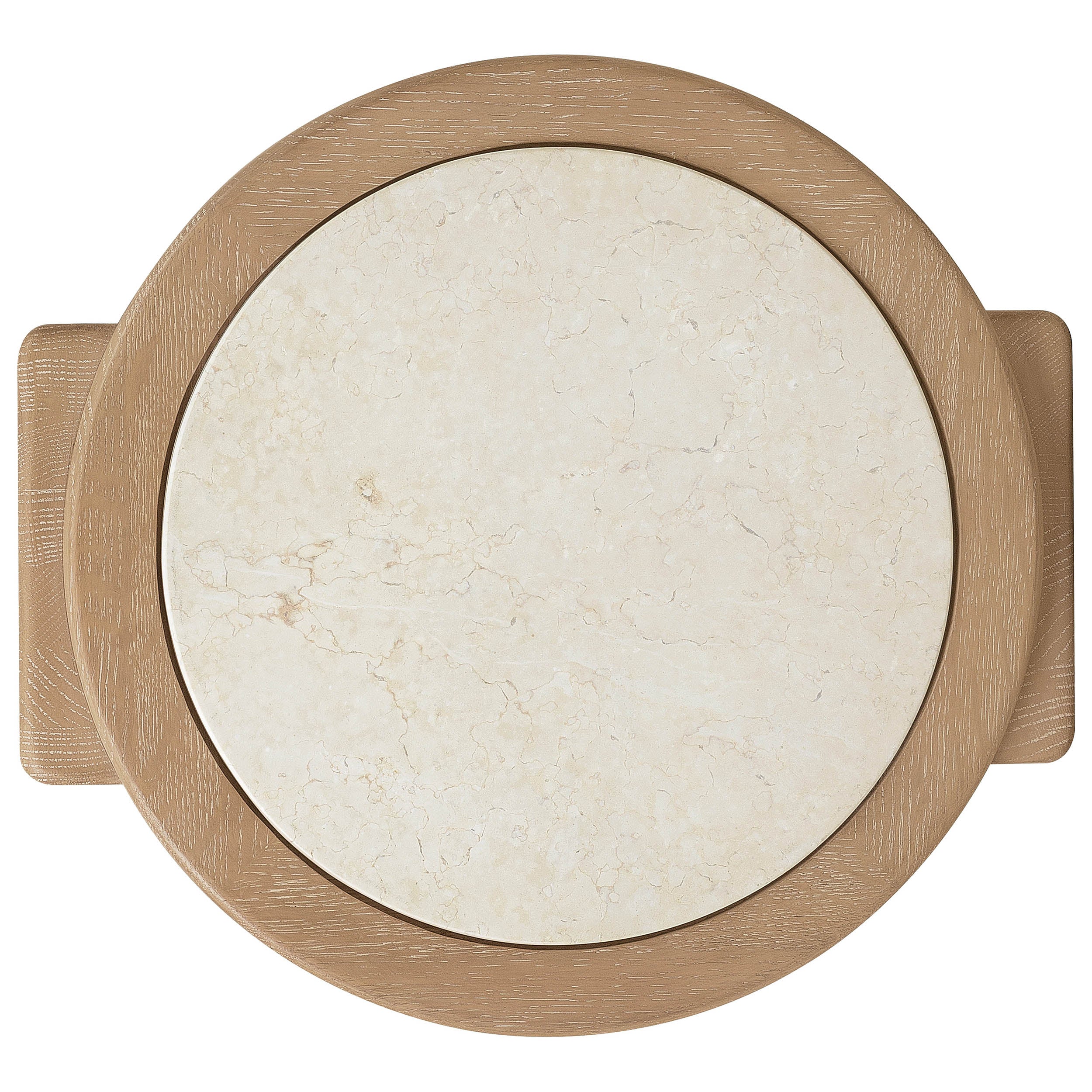 Helena Marble Top Spot Table, Light Wood - Image 3