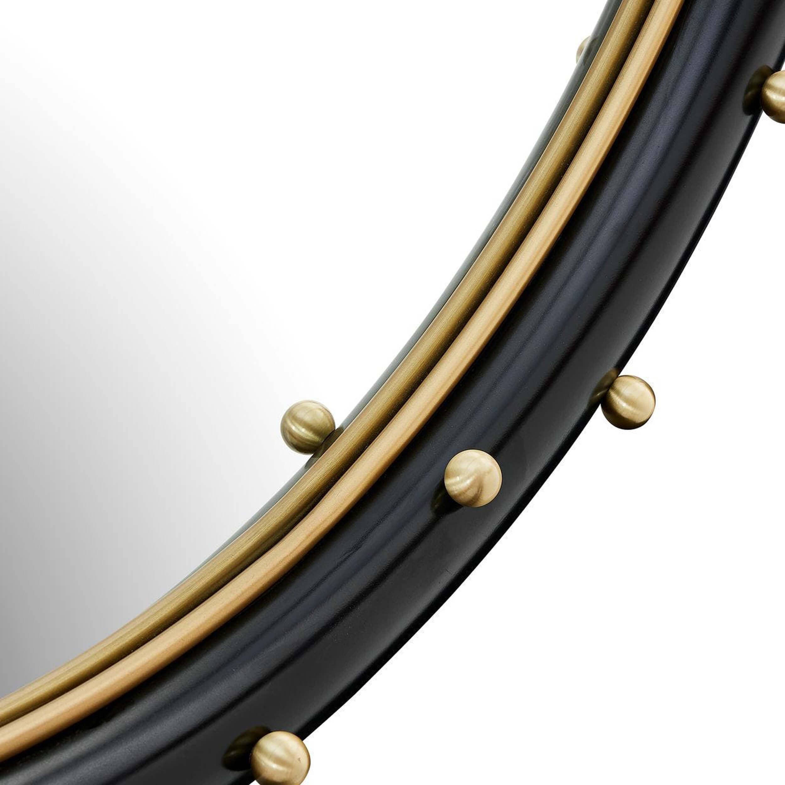 Helia Round Mirror, Matte Black - Image 3