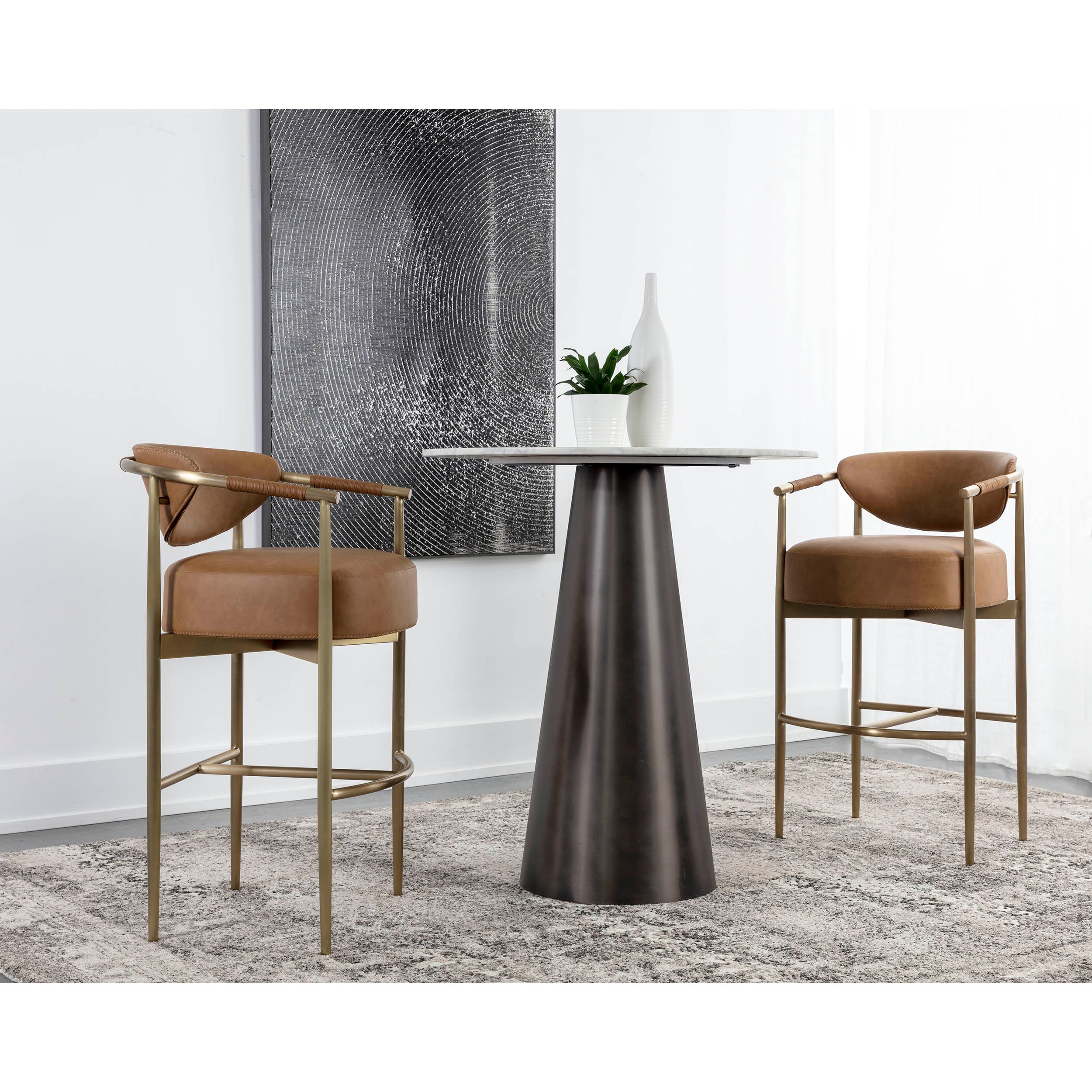 Heloise Barstool, Milliken Cognac - Image 7