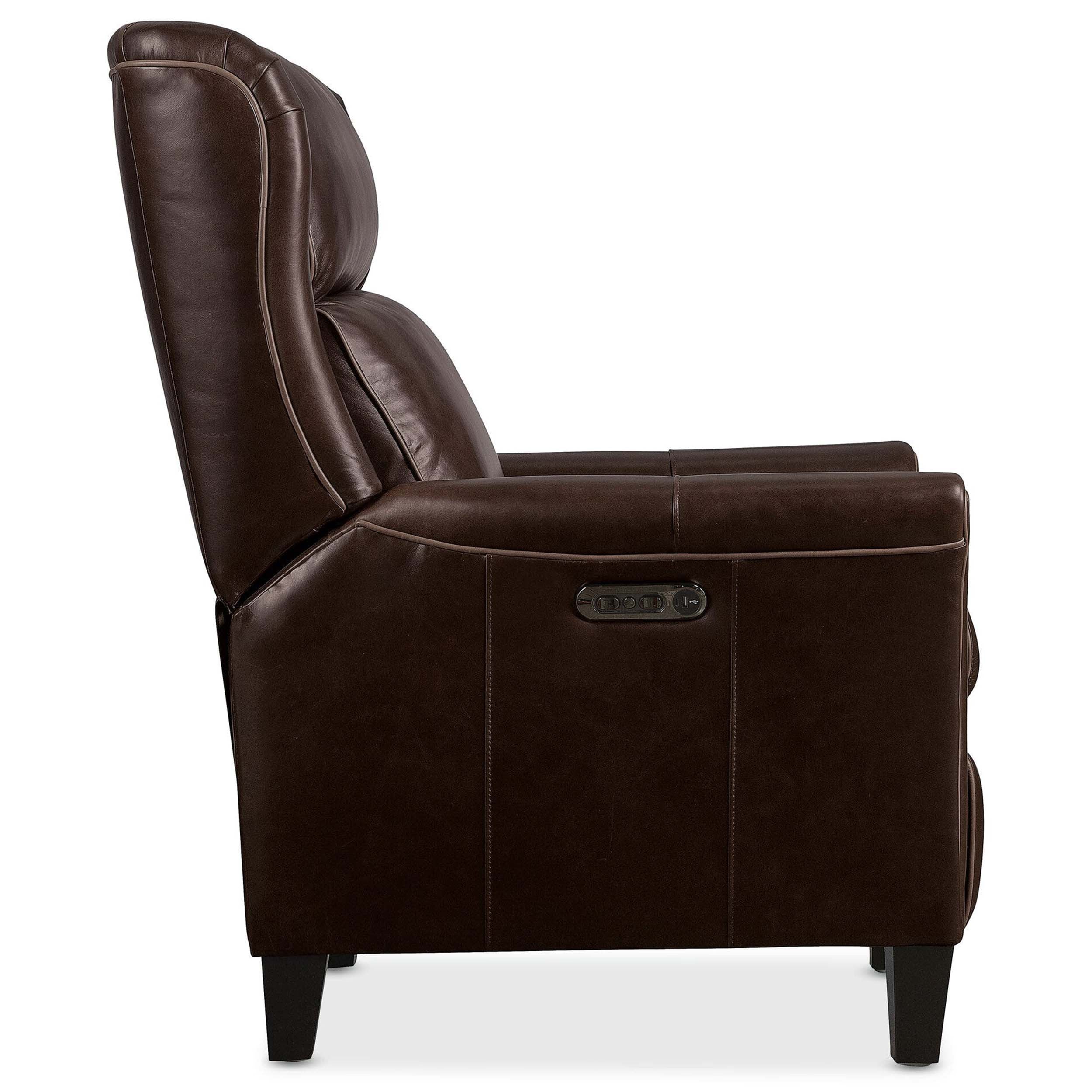 Henley Leather Power Recliner, Dark Roast - Image 3