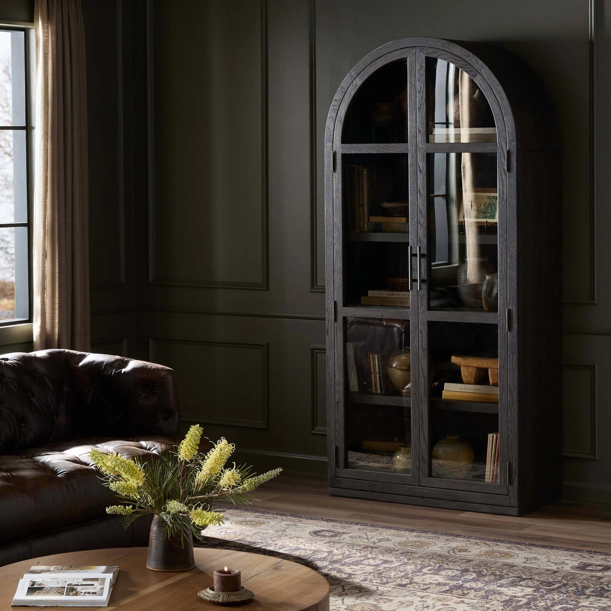 Hepburn Cabinet, Dark Anthracite by Four Hands - Image 6
