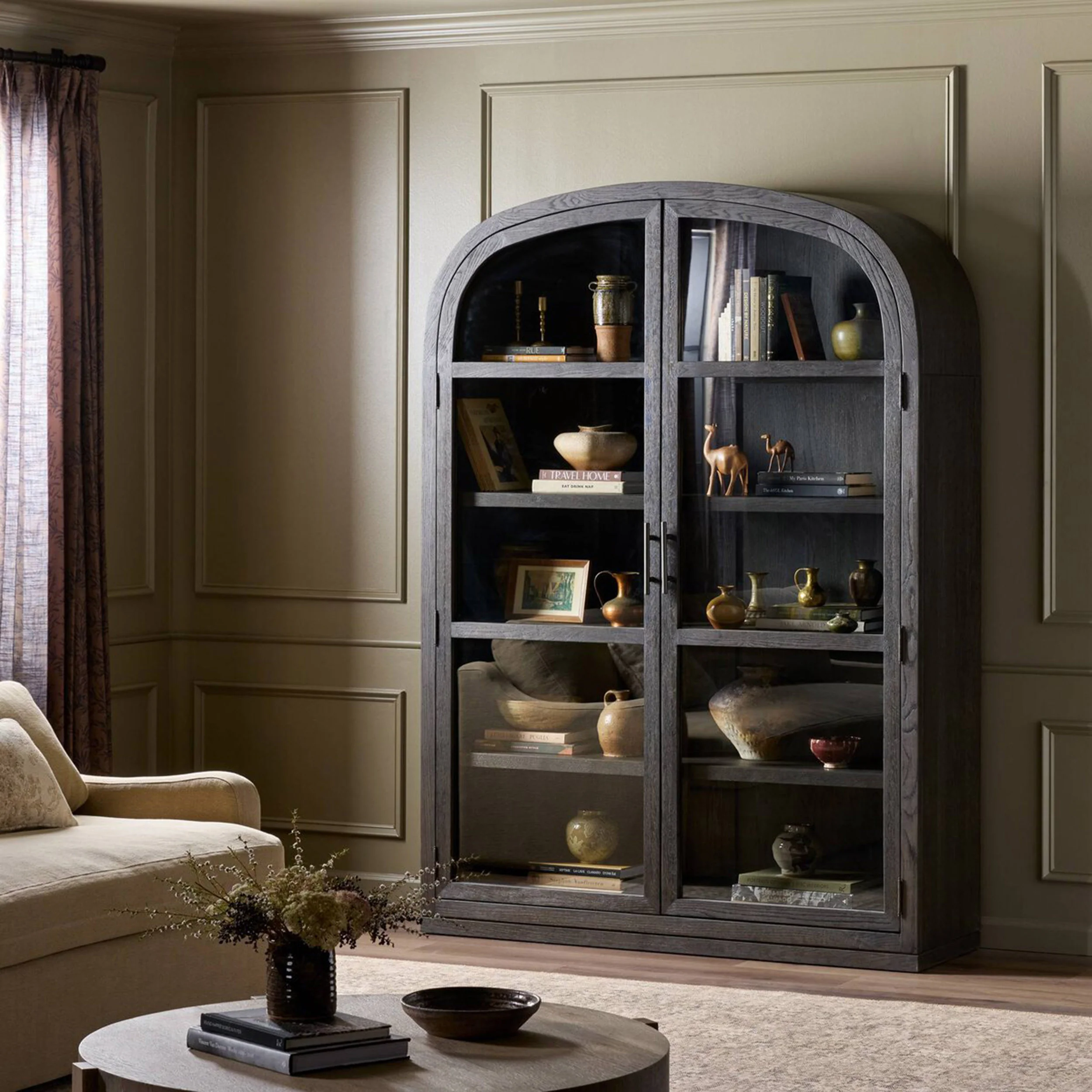 Hepburn Wide Cabinet, Dark Anthracite by Four Hands - Image 8