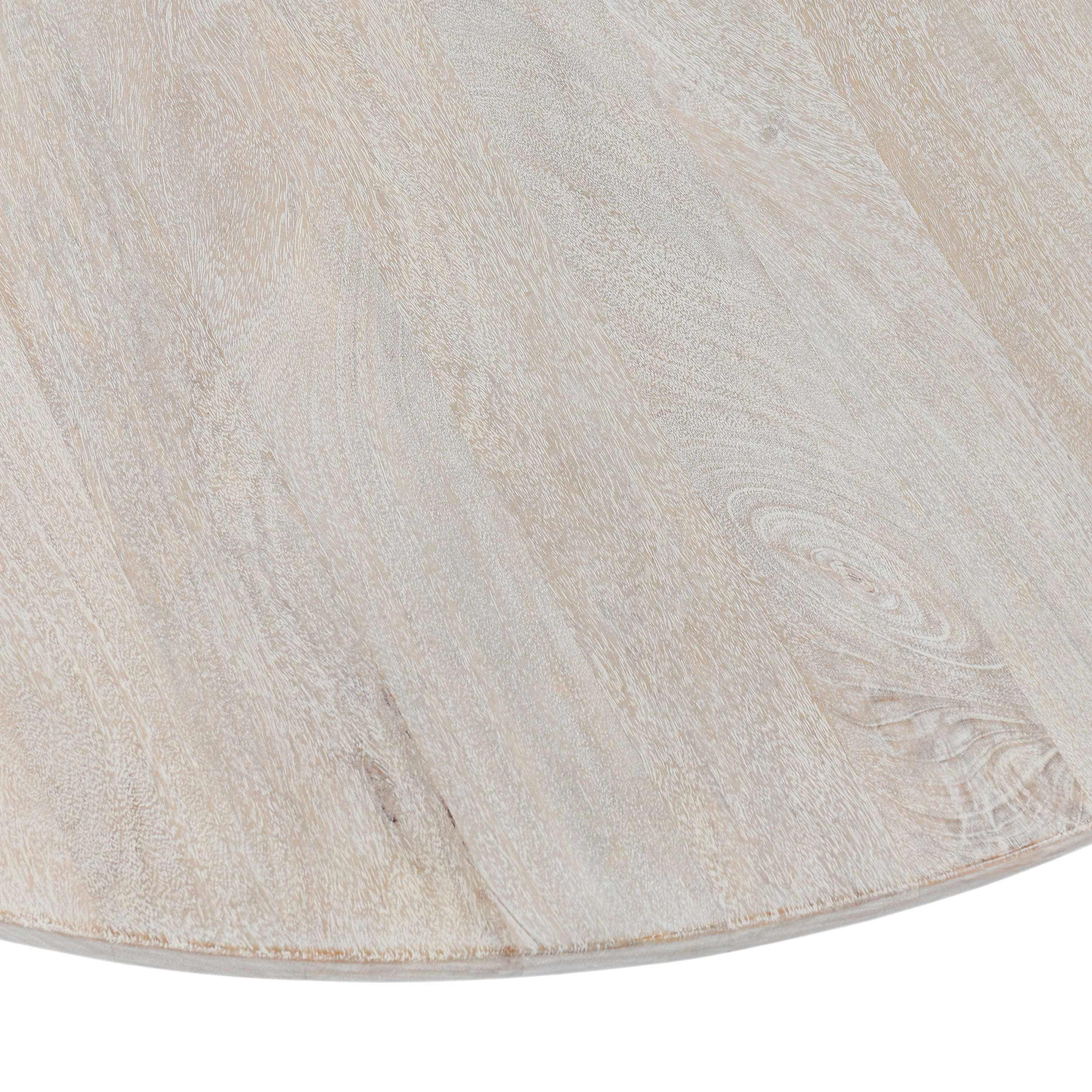Hera Round Dining Table, Whitewash - Image 3