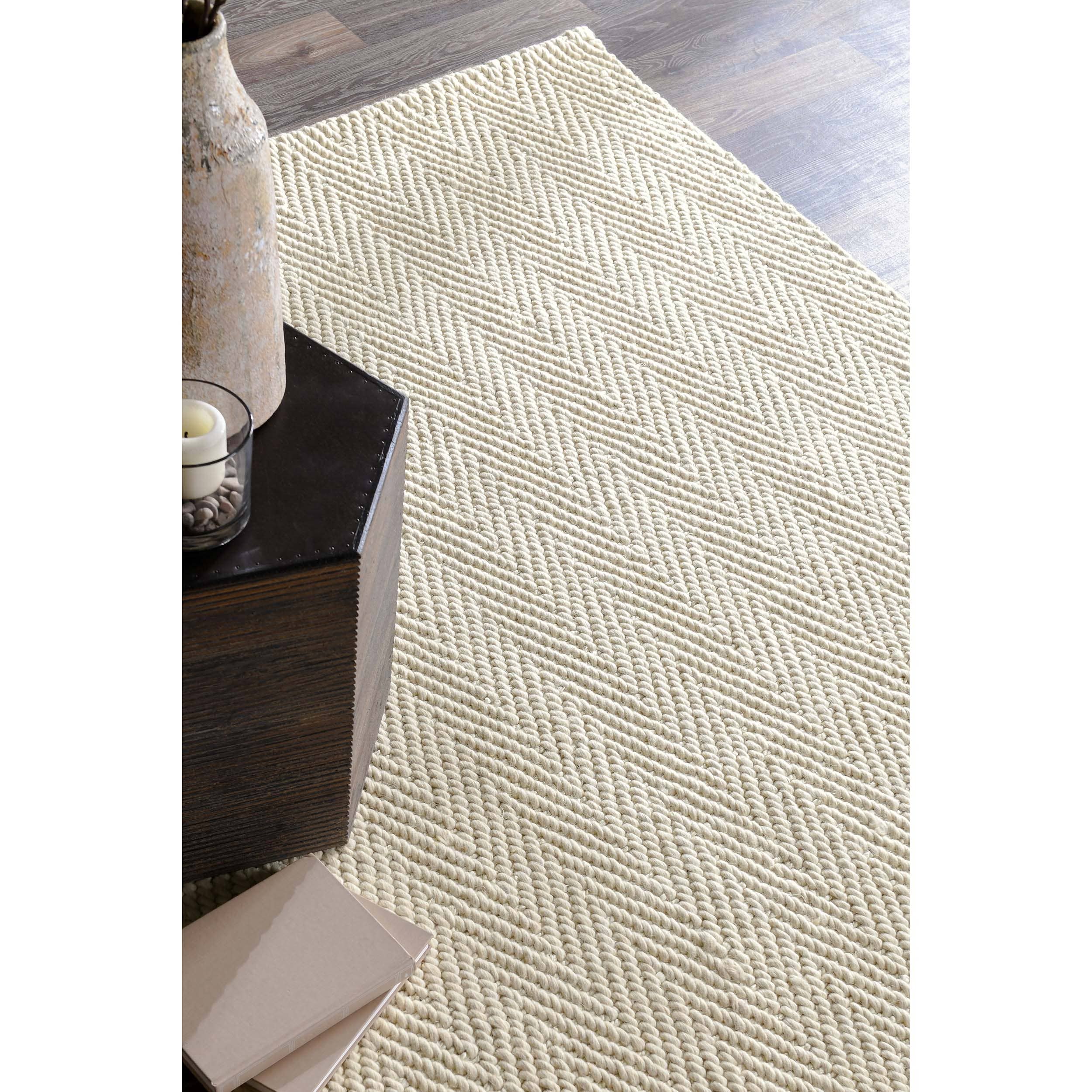Herringbone Rug, Ivory - Image 5