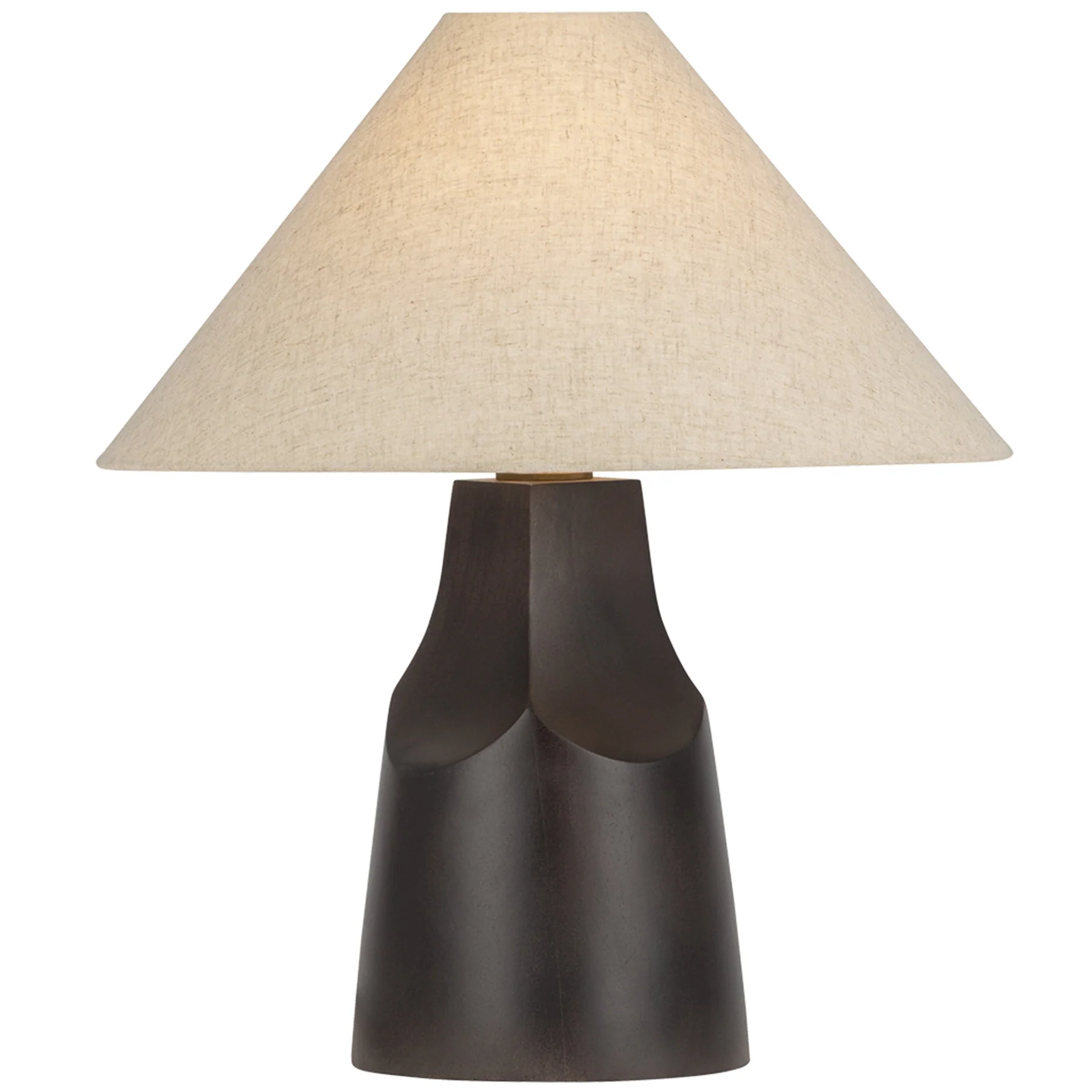 Hewn Table Lamp, Patina Brass