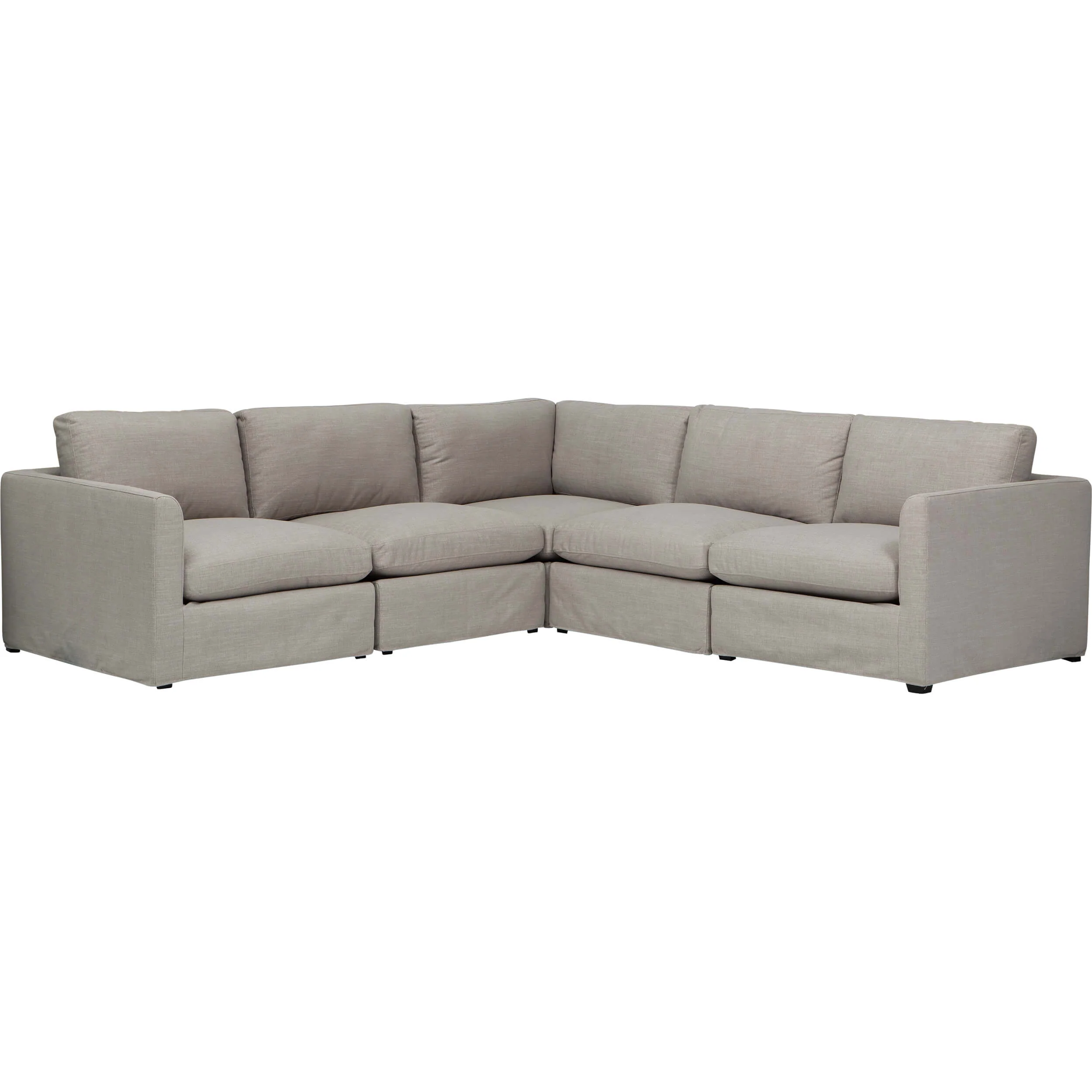 Hutton 5 Piece Sectional, Nomad Stone