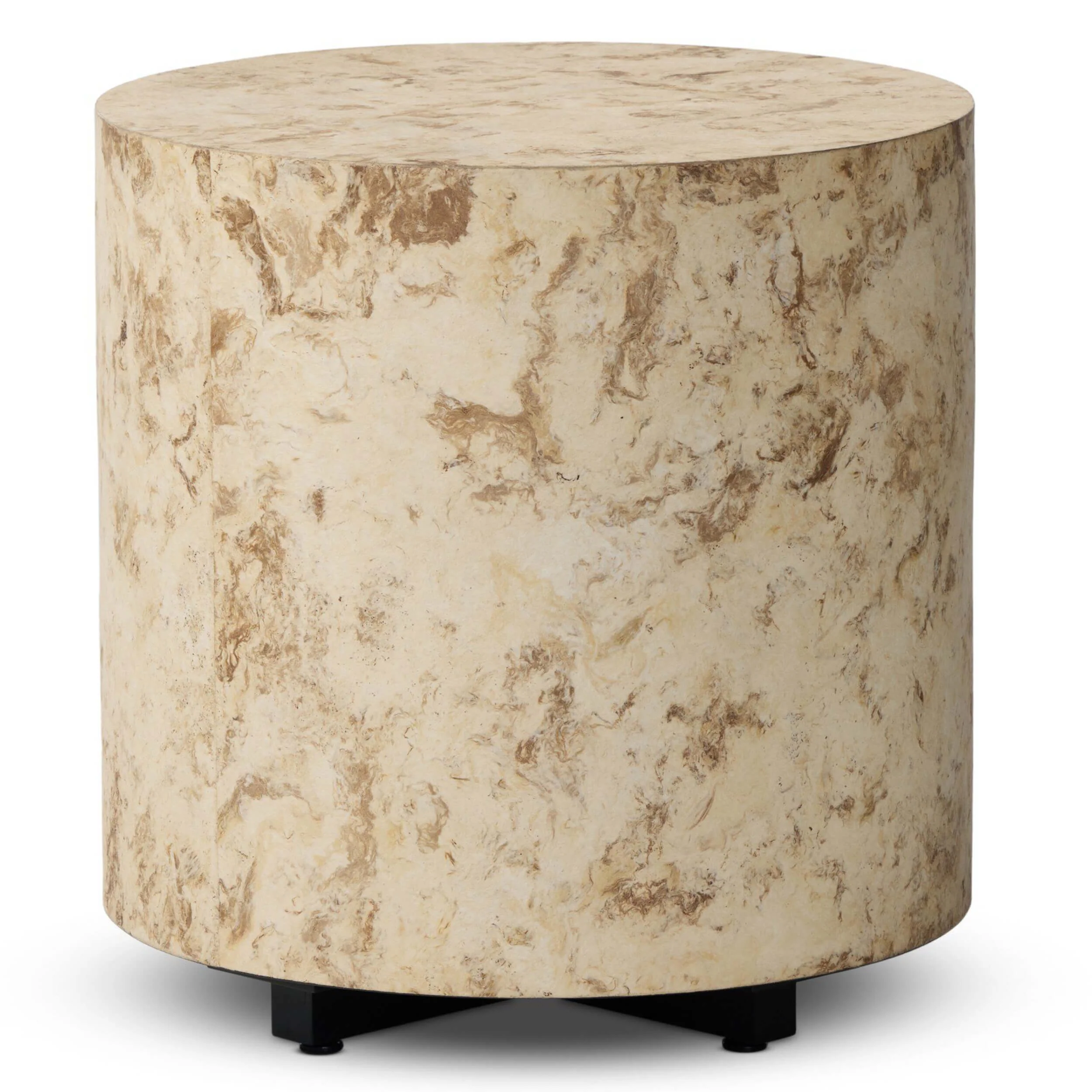 Hudson Round End Table, Bark Paper by Four Hands - Image 2