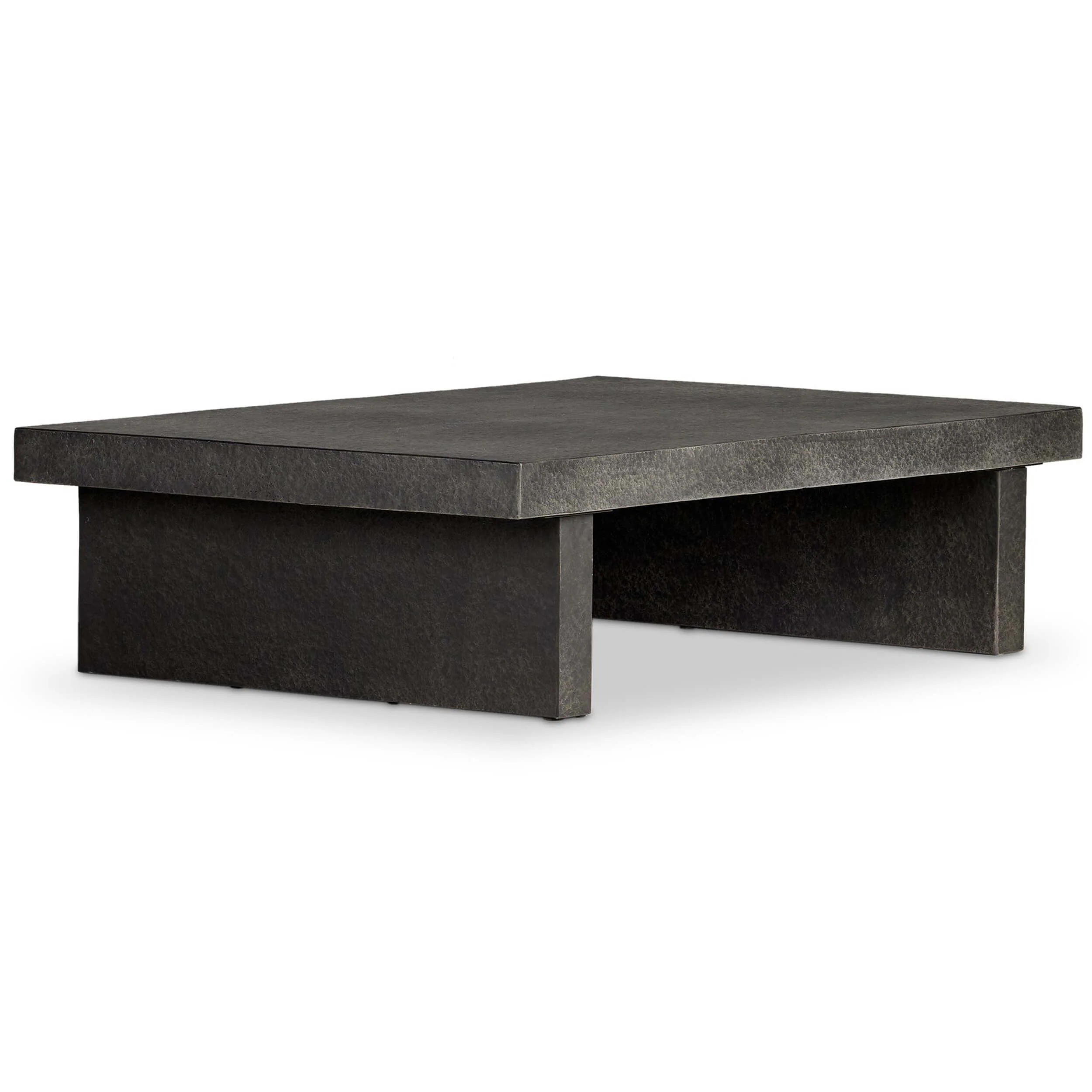 Huesca Outdoor Coffee Table, Distressed Graphite by Four Hands