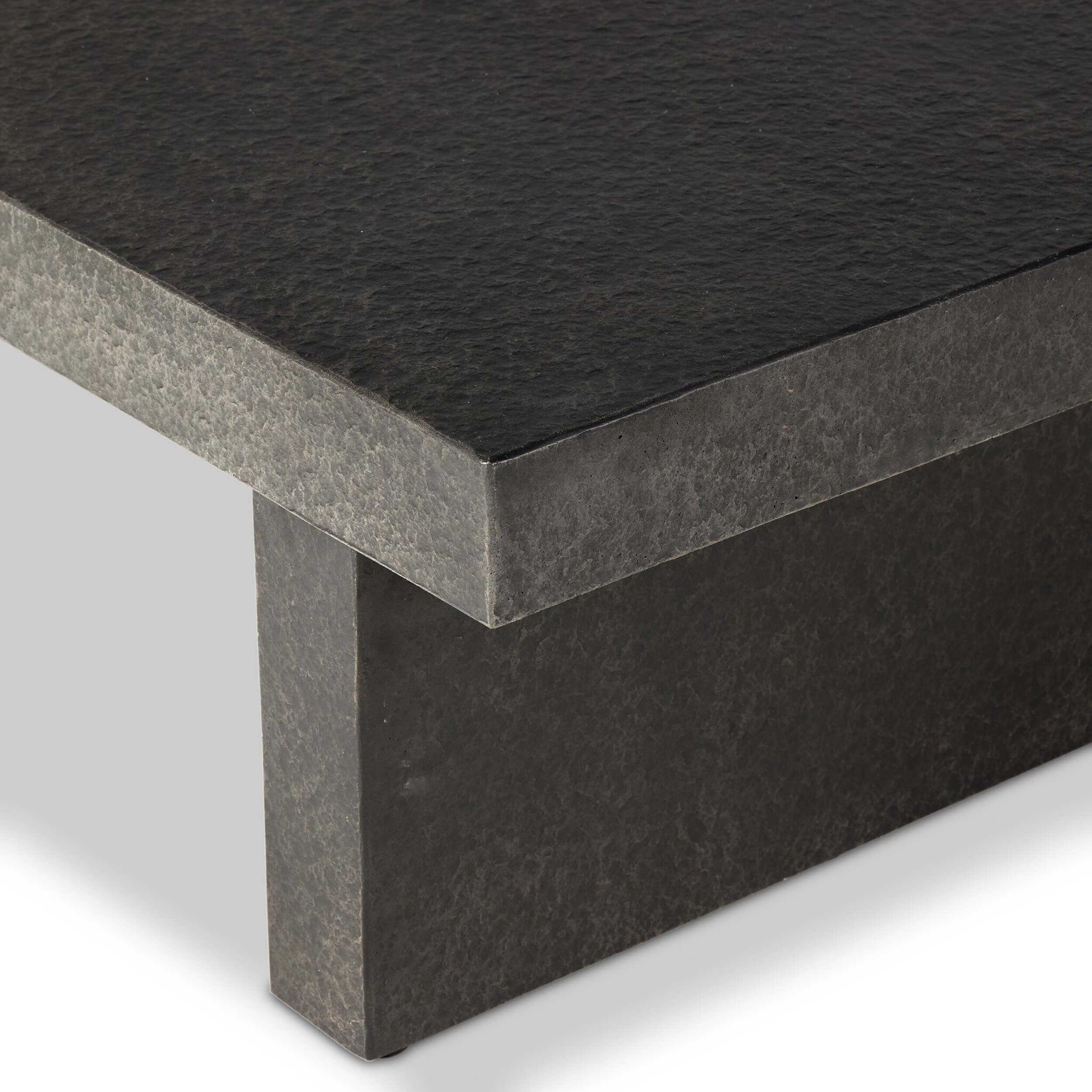 Huesca Outdoor Coffee Table, Distressed Graphite by Four Hands - Image 4