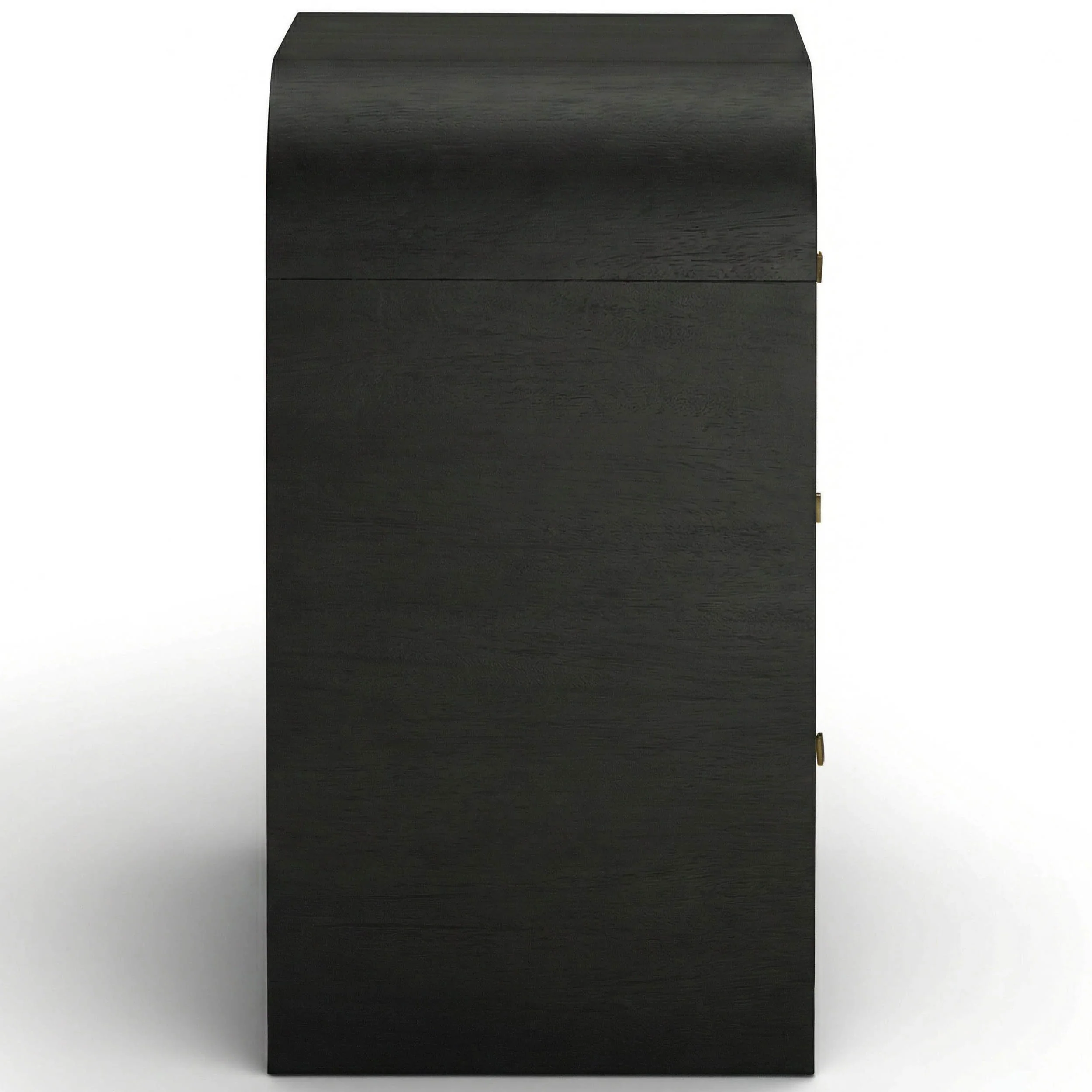 Hump 3 Drawer Bedside Chest, Black - Image 3