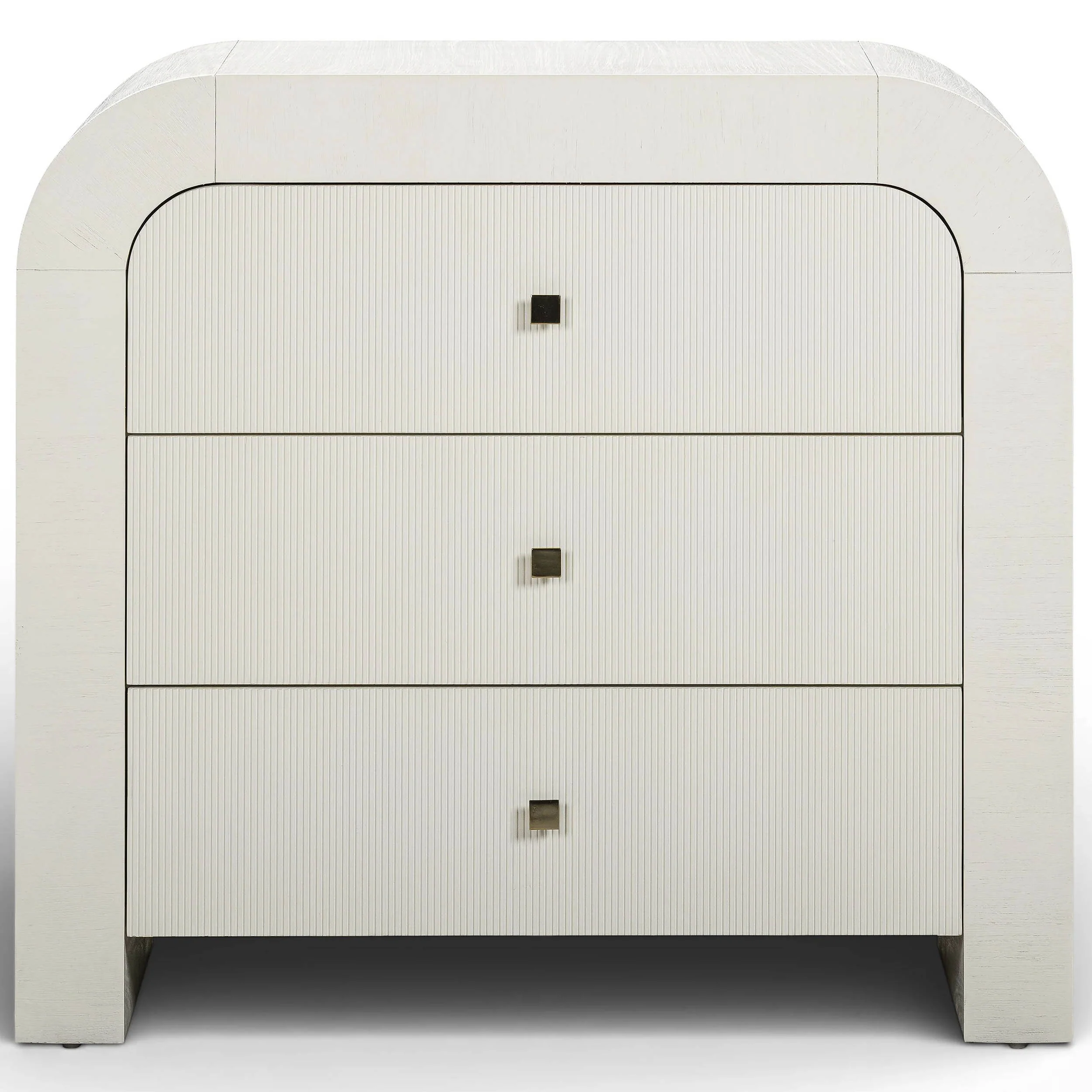 Hump 3 Drawer Bedside Chest, White - Image 2