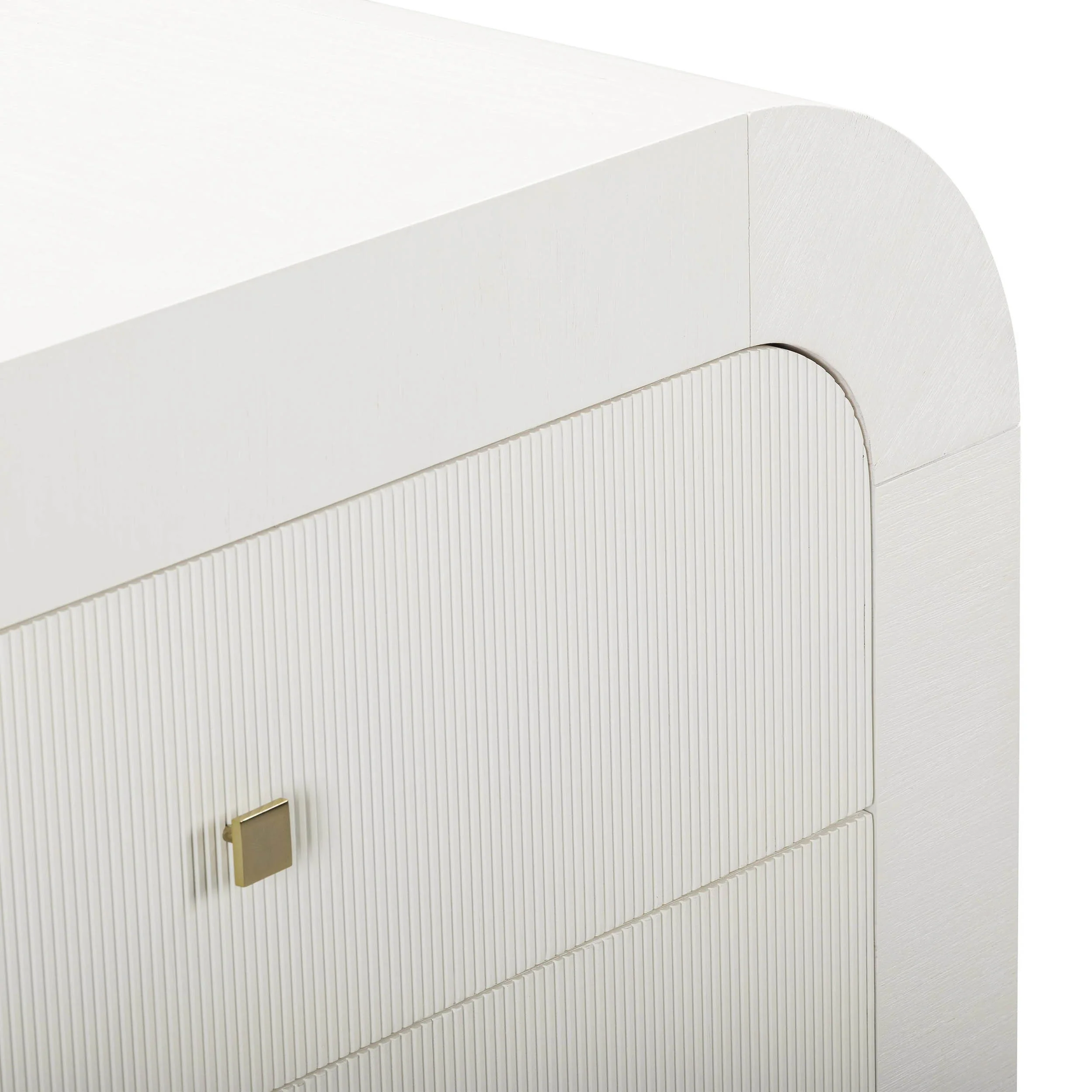 Hump 3 Drawer Bedside Chest, White - Image 4