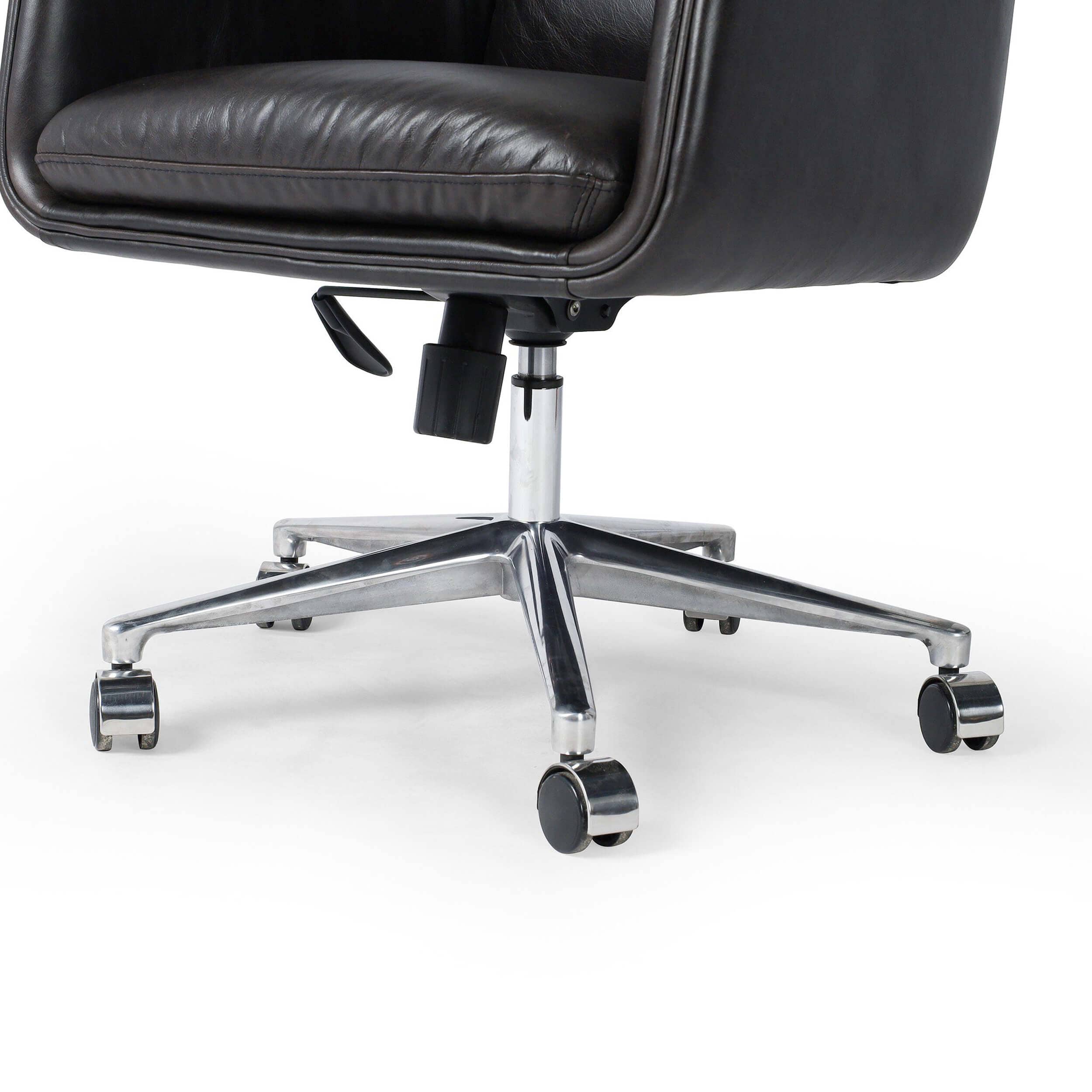 Humphrey Leather Desk Chair, Sonoma Olive by Four Hands - Image 5