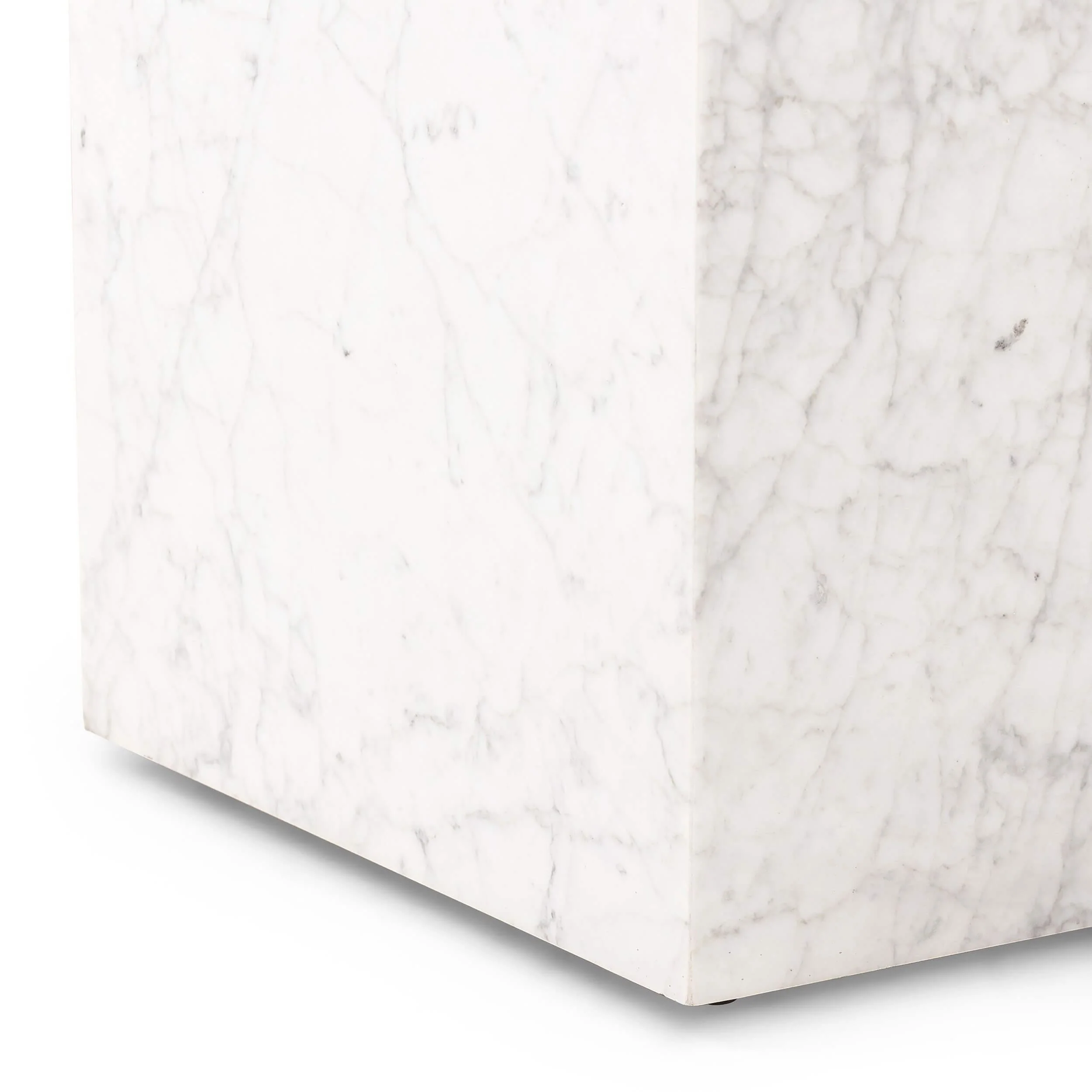 Hunter End Table, White Marble by Four Hands - Image 4