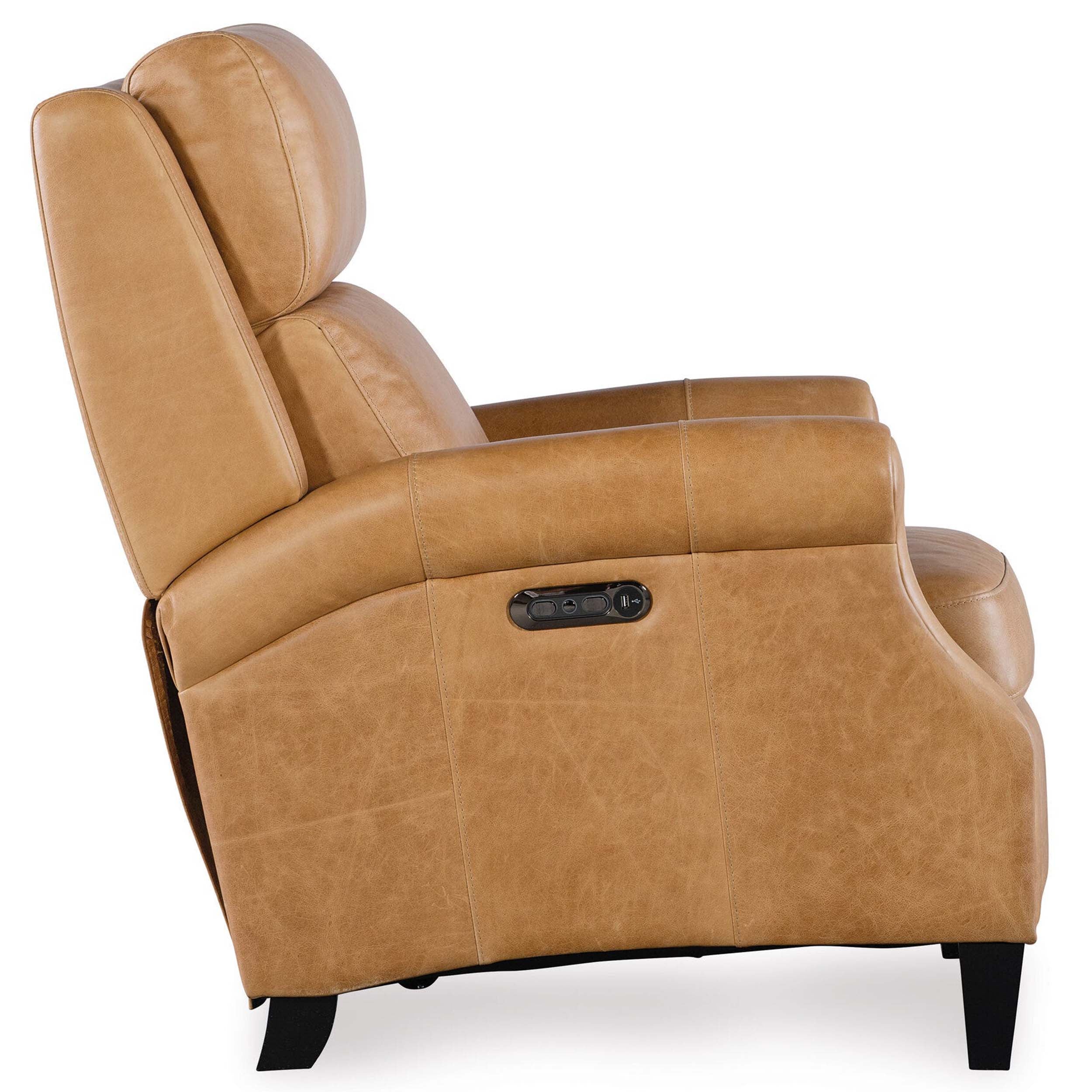 Hurley Leather Power Recliner, Saddlebag Coin - Image 3