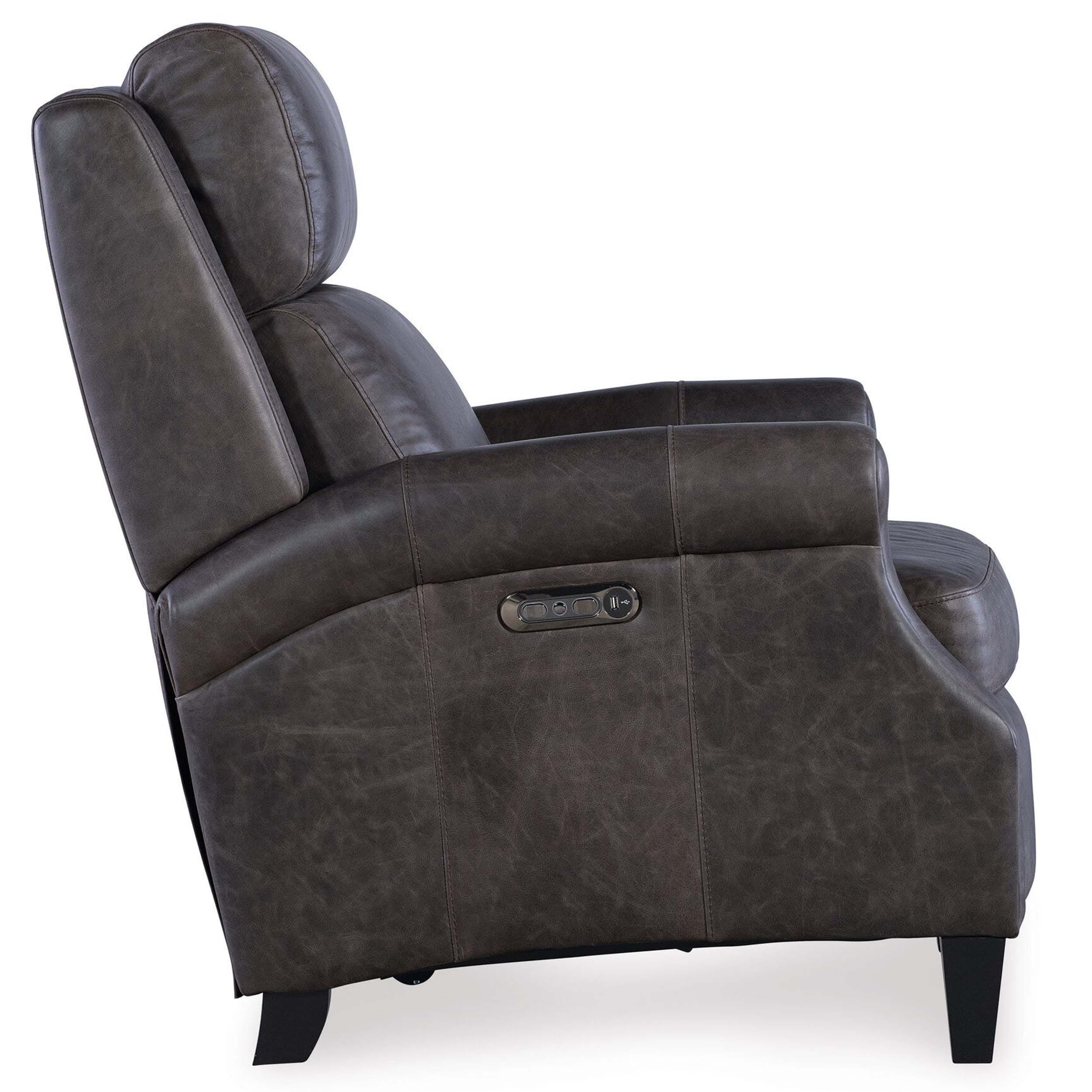 Hurley Leather Power Recliner, Saddlebag Lead - Image 3