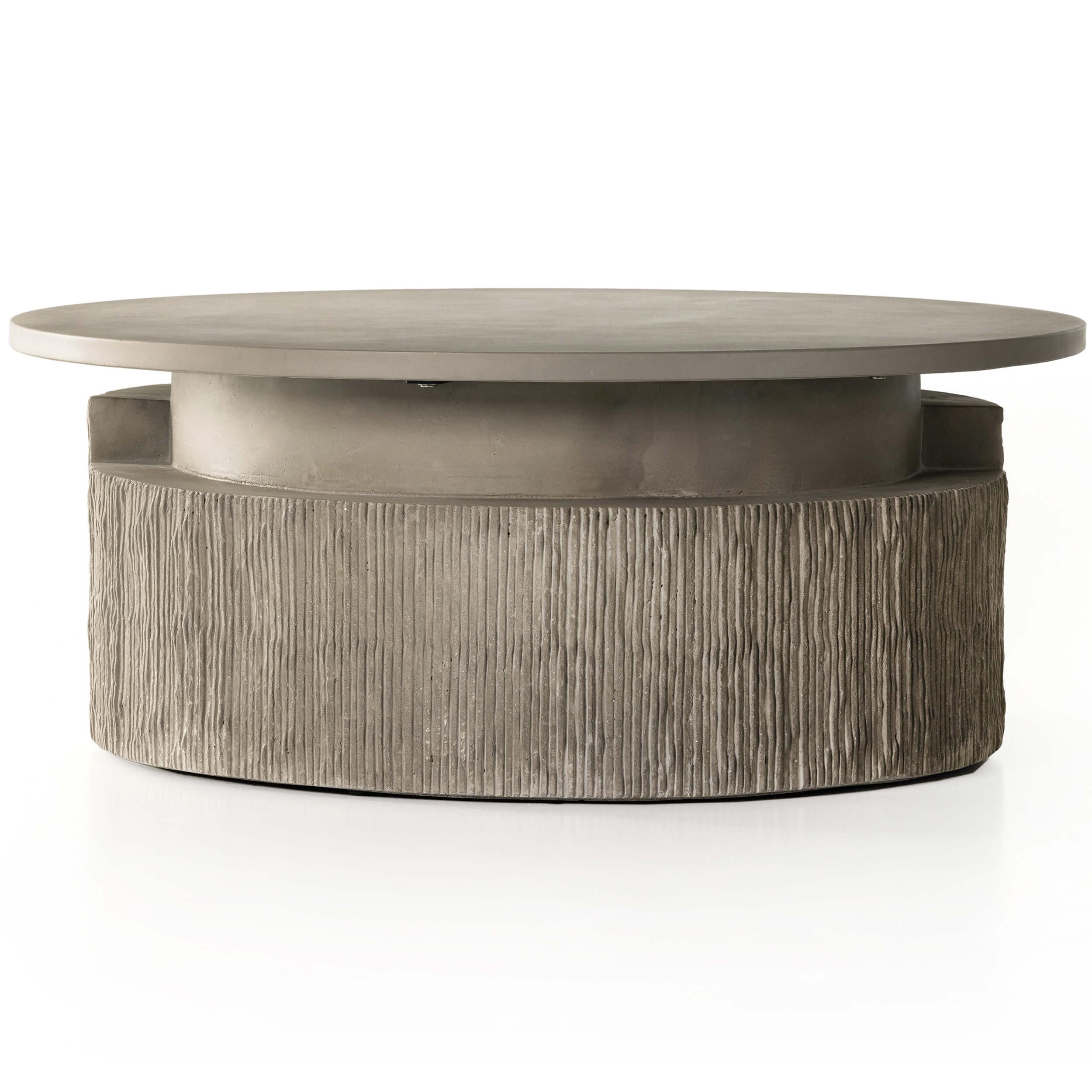 Huron Outdoor Coffee Table, Textured Flint by Four Hands - Image 2