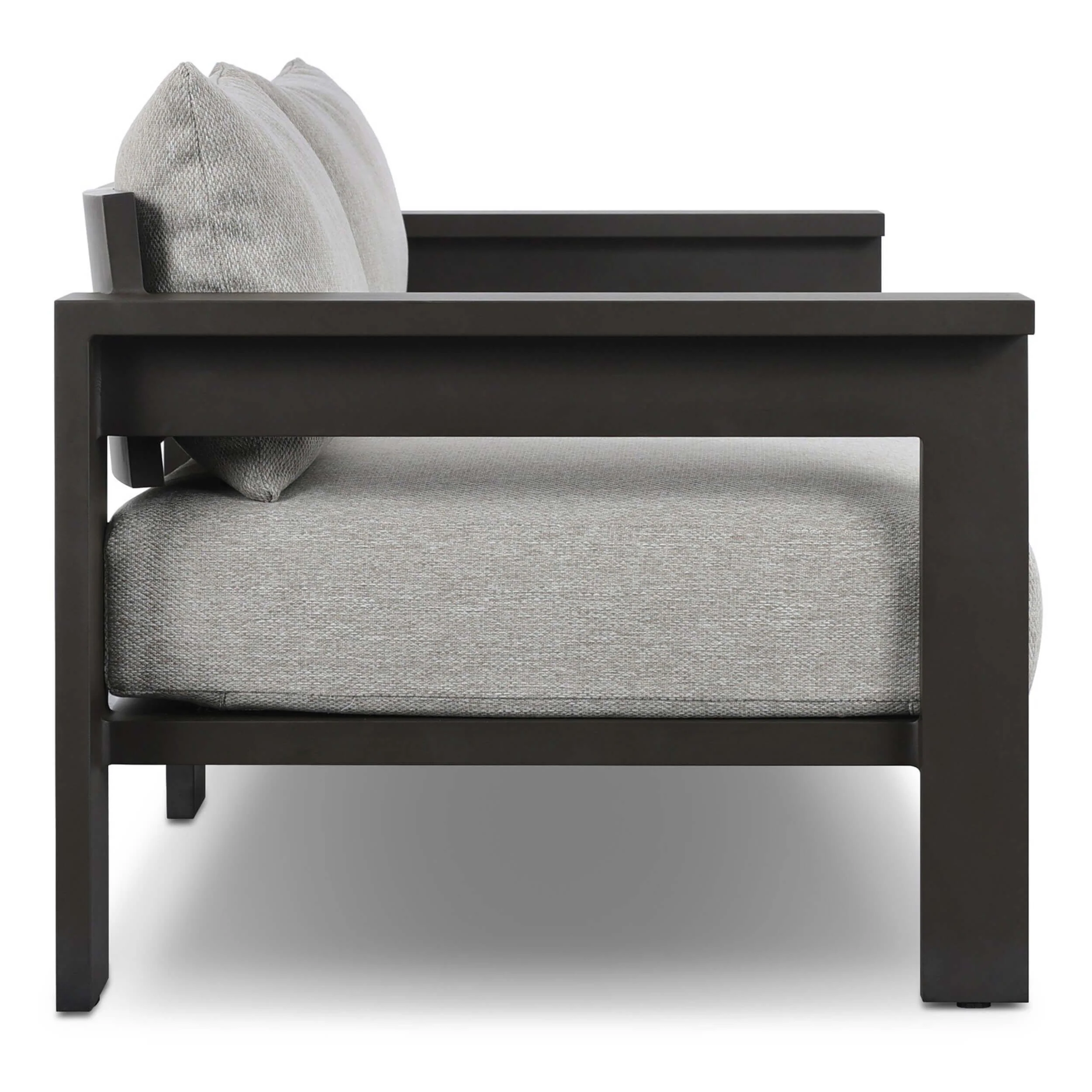 Hyder Outdoor Sofa, Concha Fog by Four Hands - Image 3