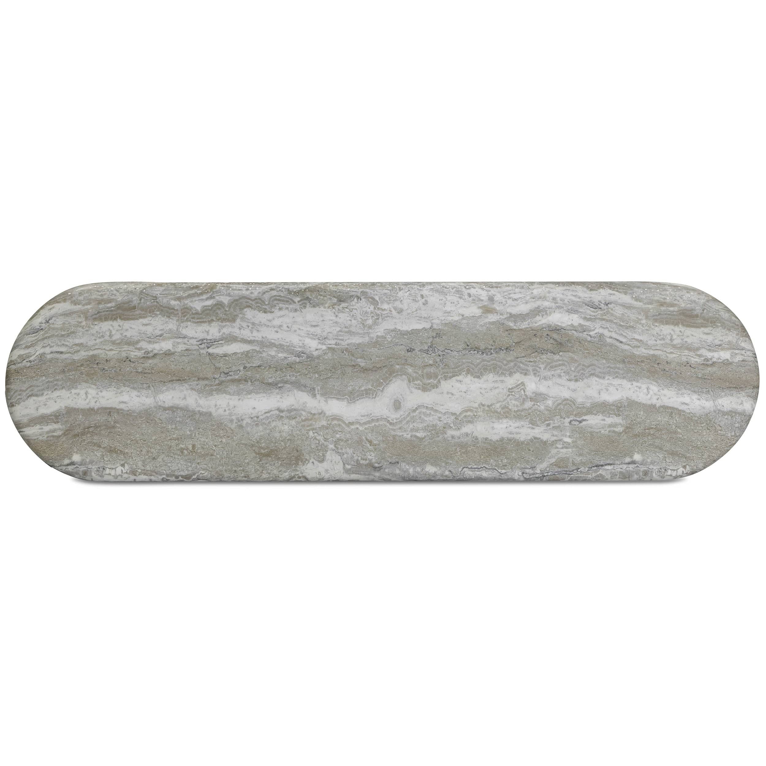 Hyre Outdoor Console Table, Natural Stone - Image 4