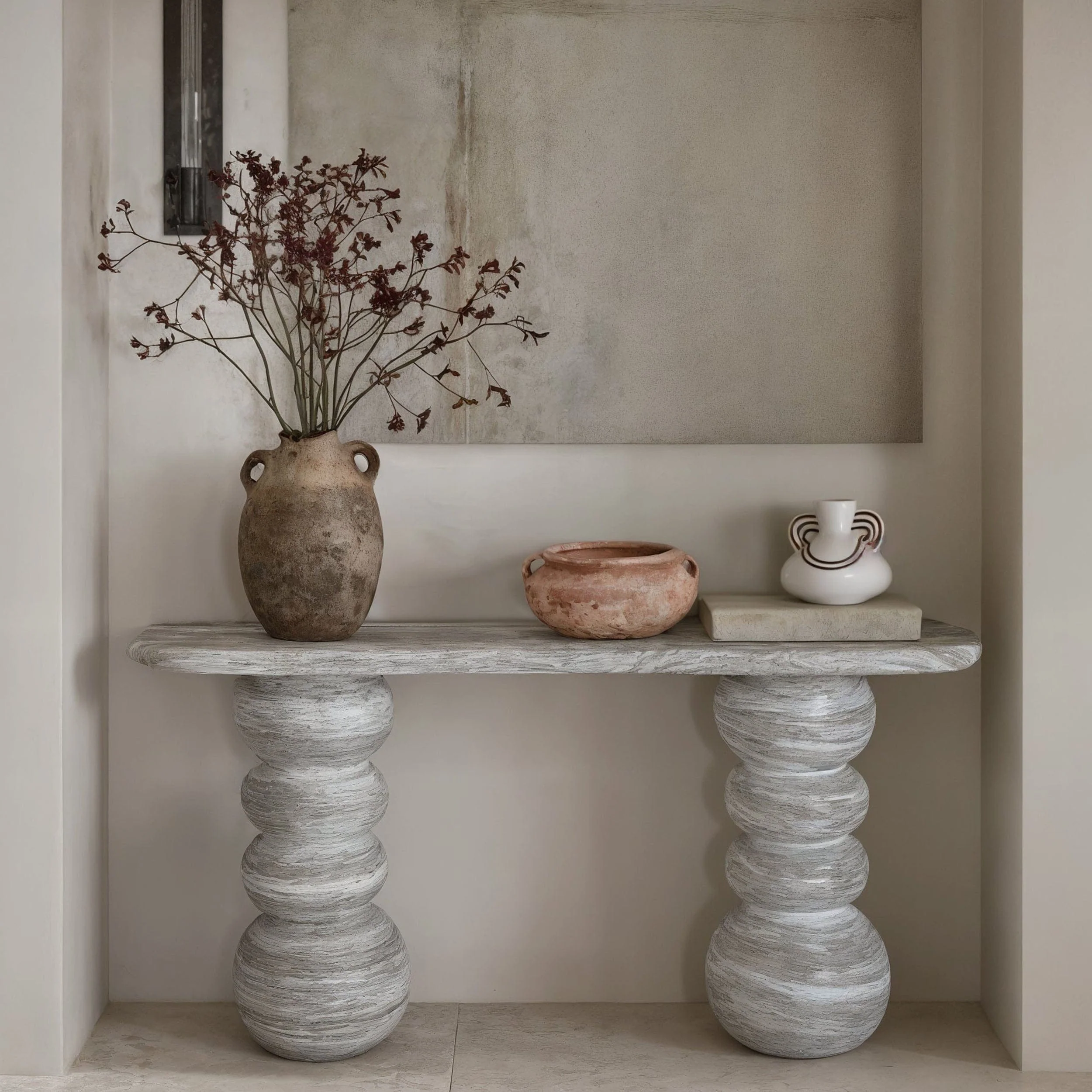 Hyre Outdoor Console Table, Natural Stone - Image 7