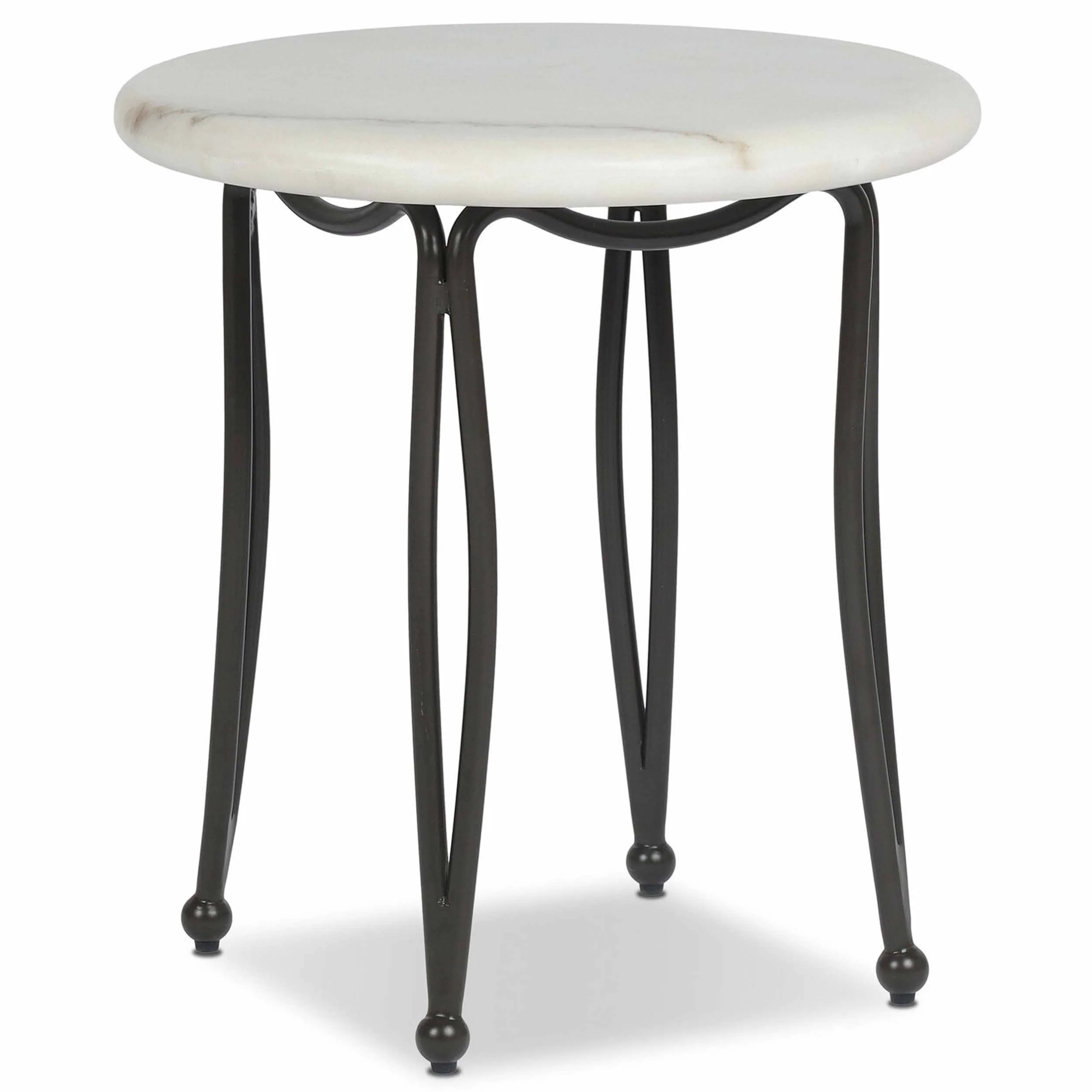 Idalia Outdoor End Table, White by Four Hands
