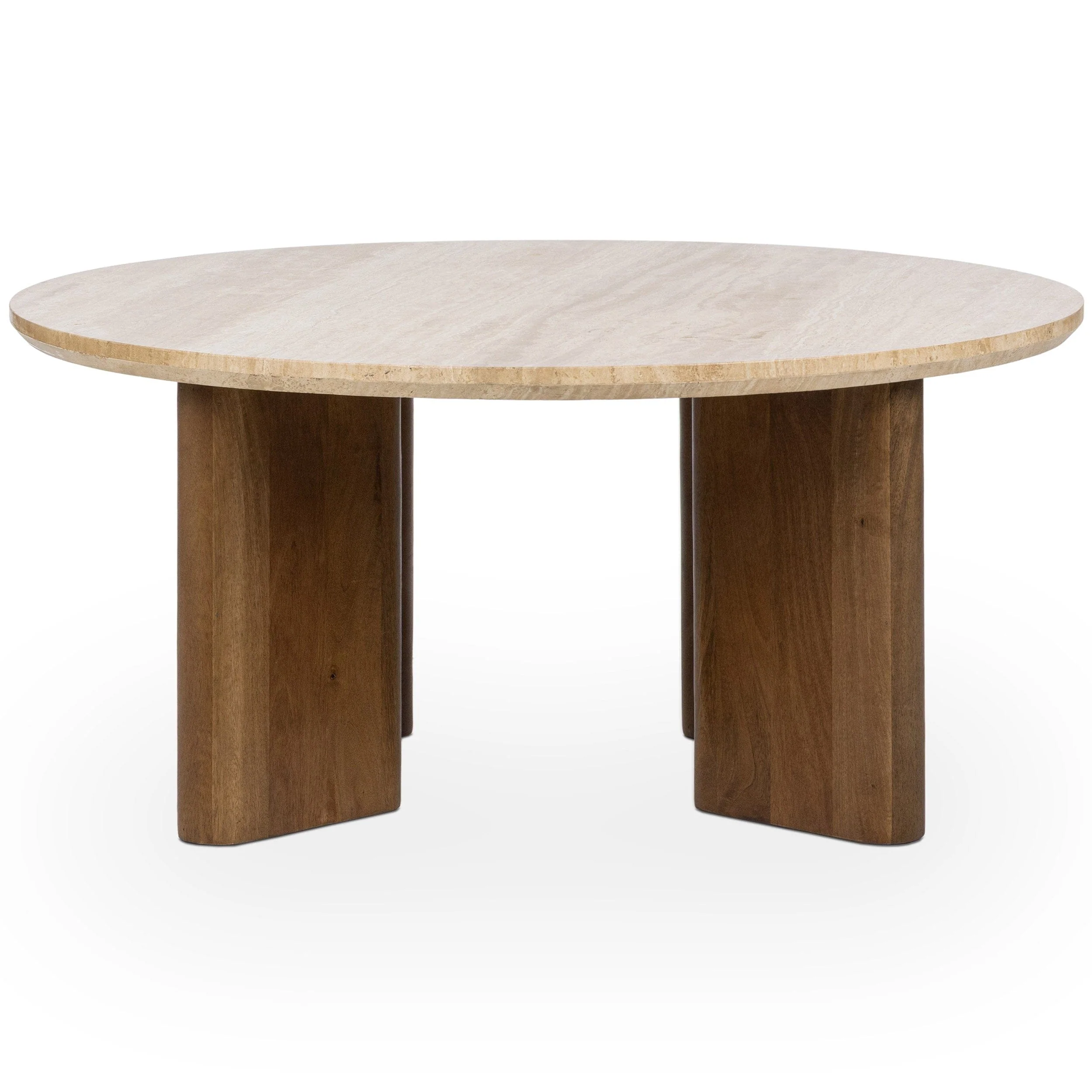 Idella Round Coffee Table, Tan