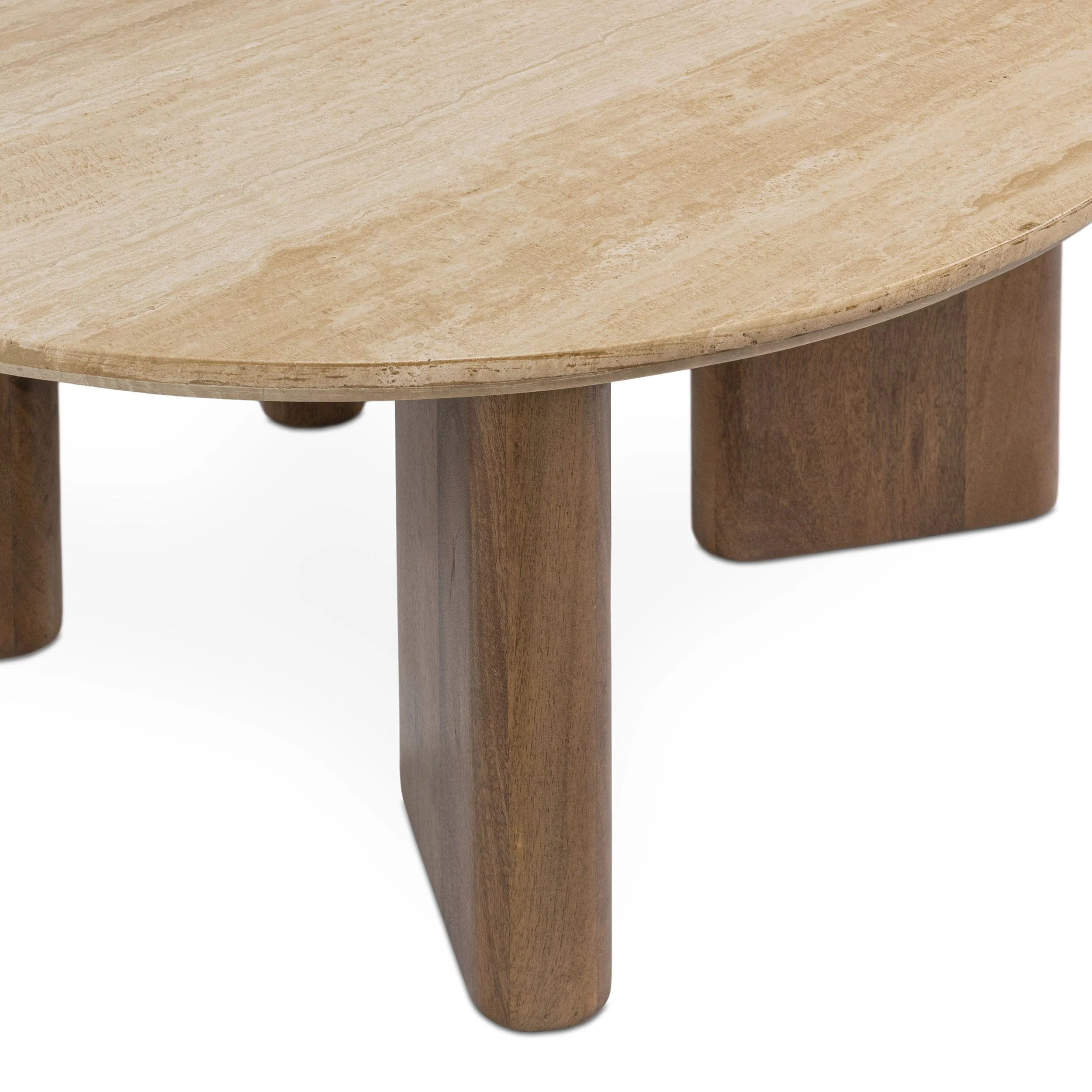 Idella Round Coffee Table, Tan - Image 4