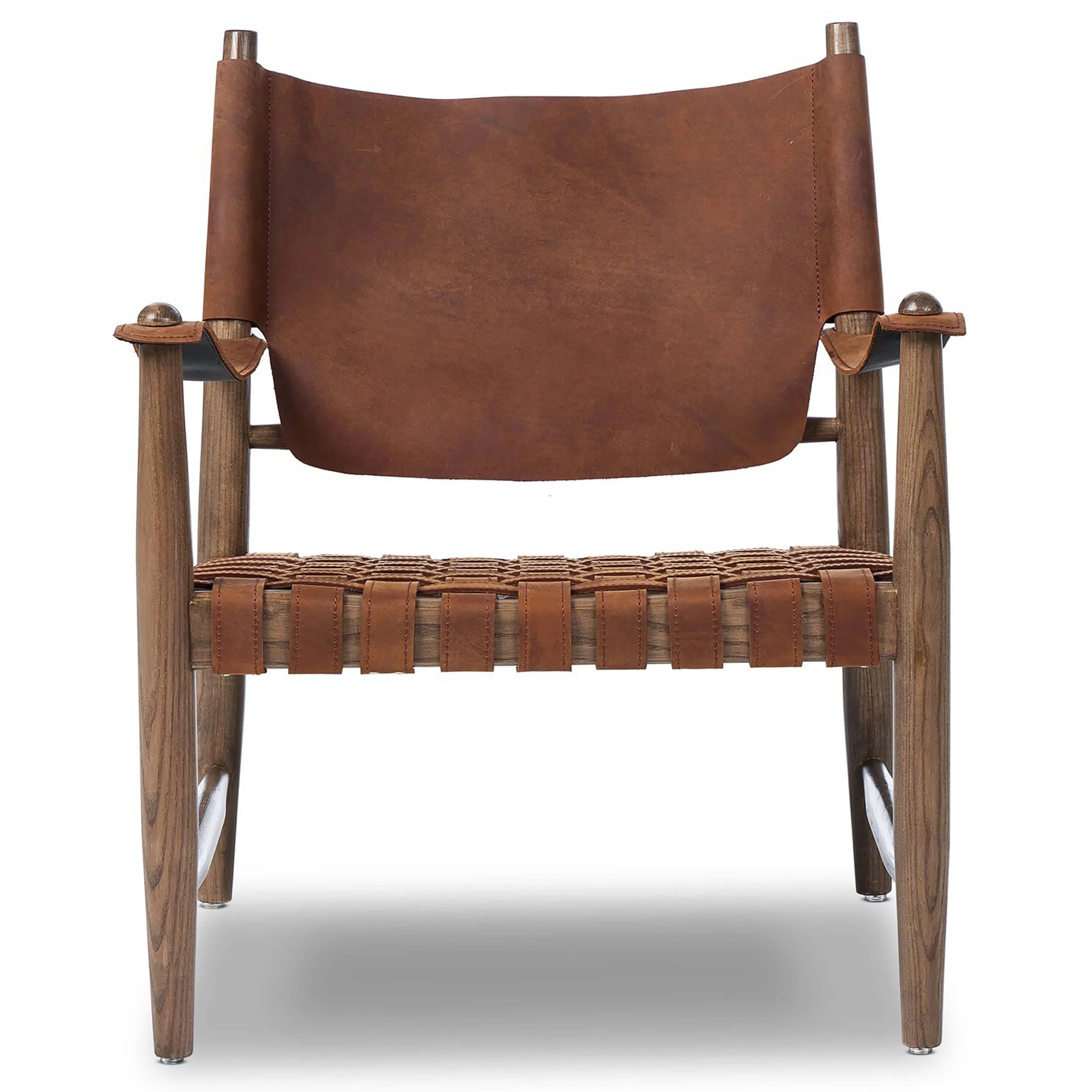 Ignacio Leather Chair, Renault Cognac by Four Hands - Image 2