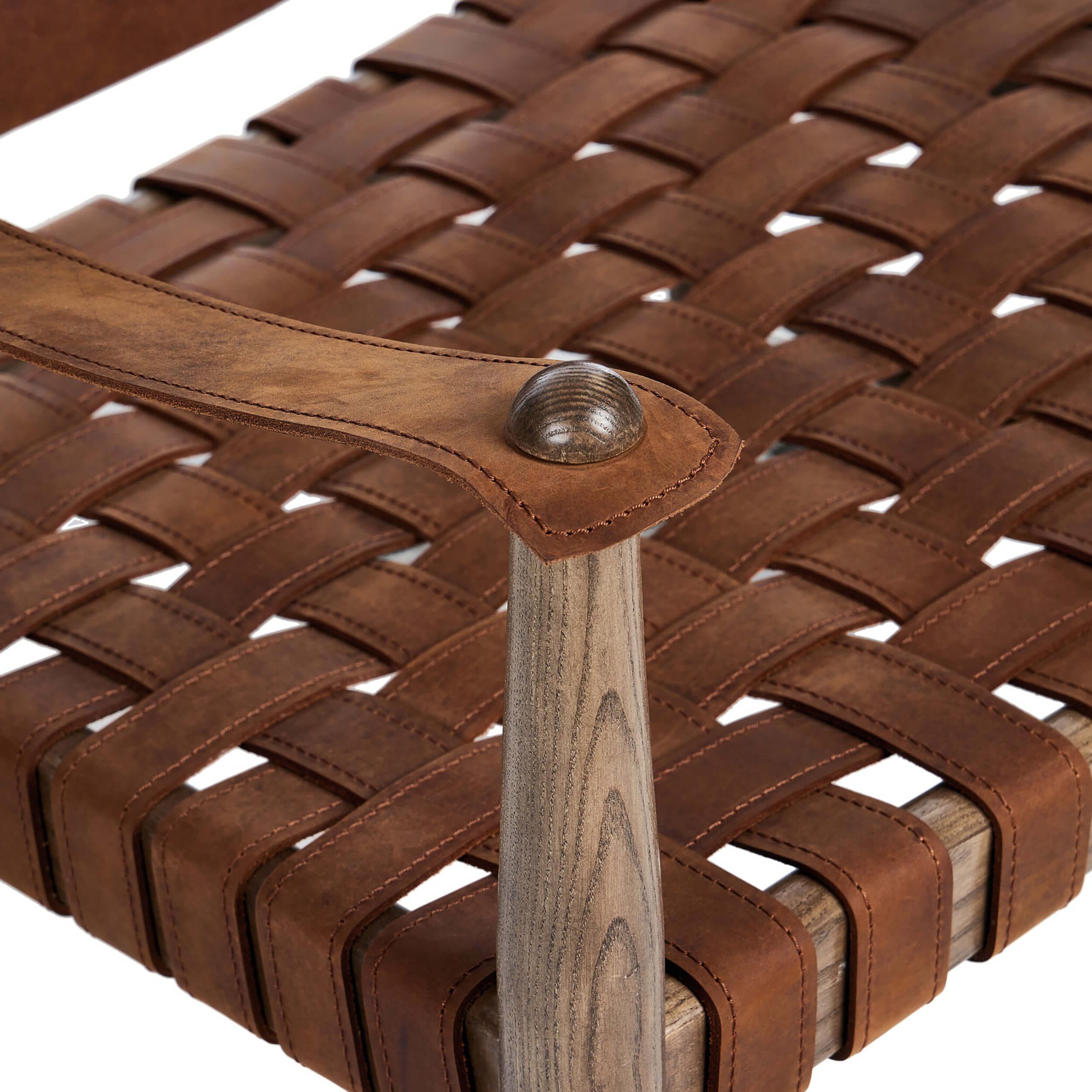 Ignacio Leather Chair, Renault Cognac by Four Hands - Image 4