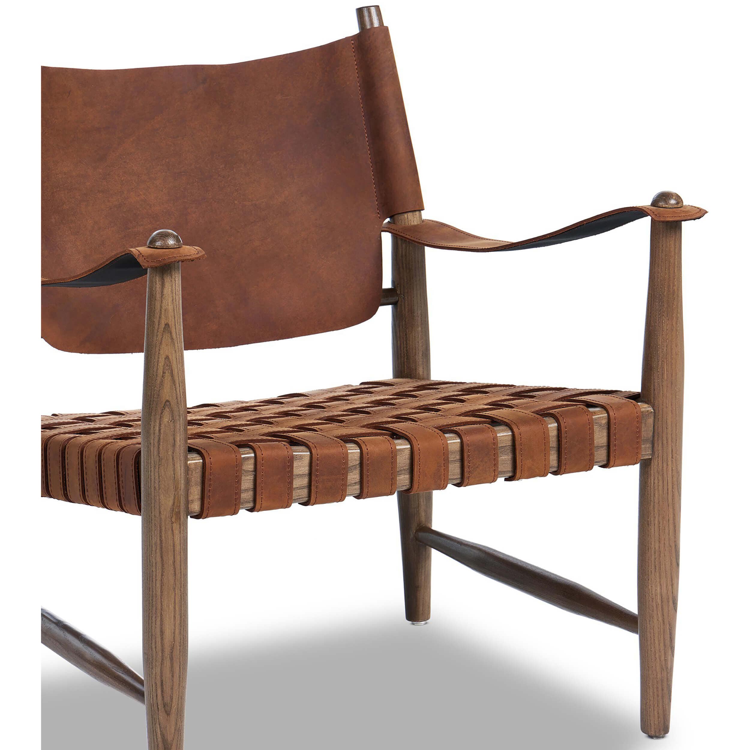 Ignacio Leather Chair, Renault Cognac by Four Hands - Image 5